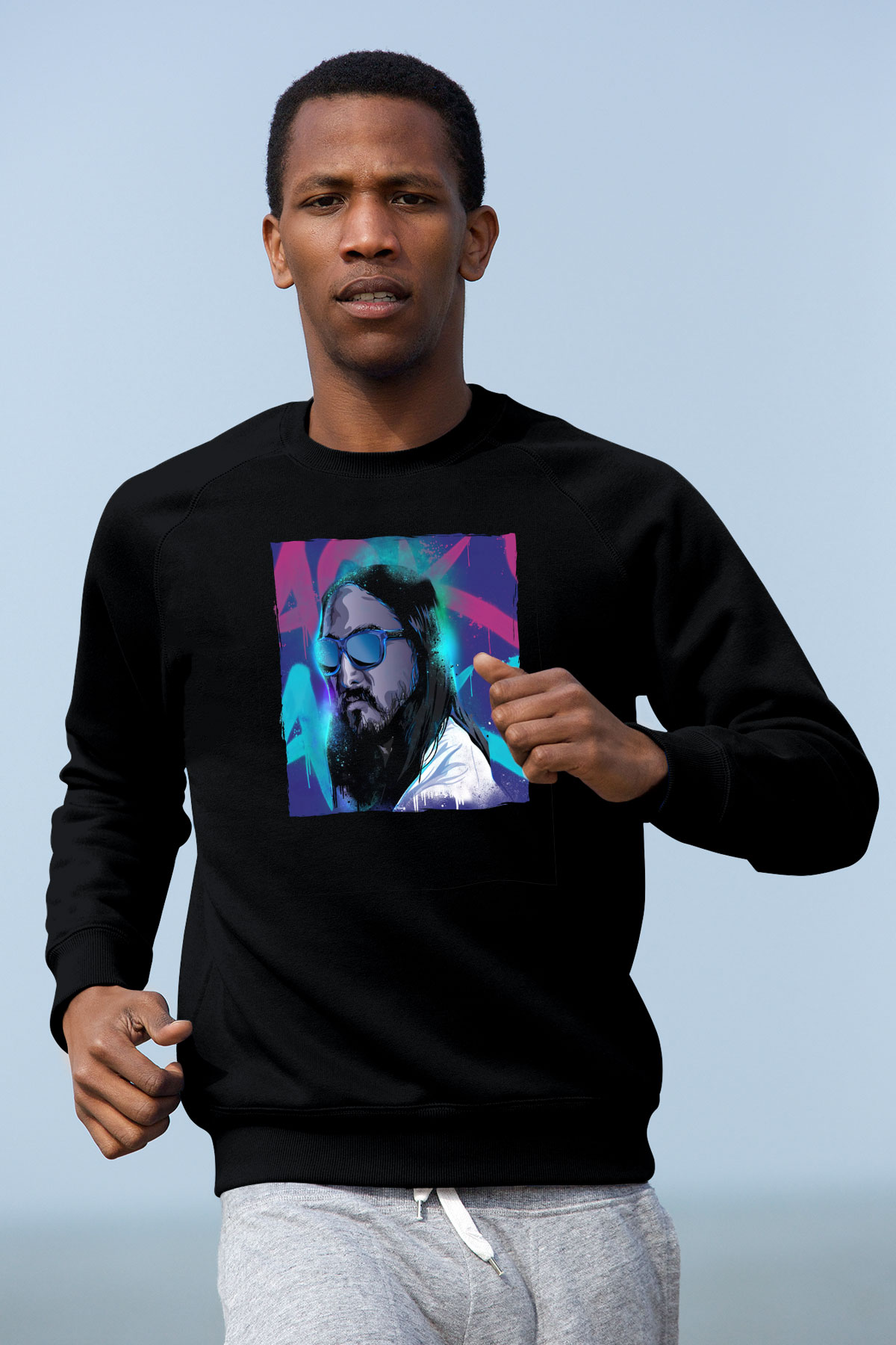 Steve Aoki Siyah Unisex Sweatshirt