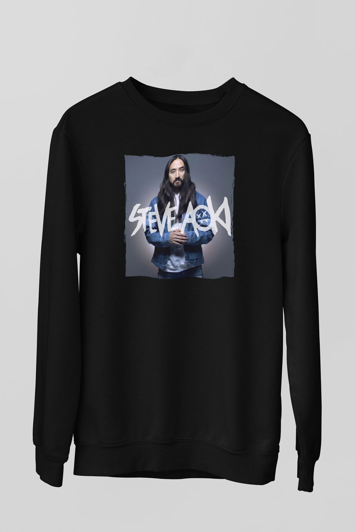 Steve Aoki Siyah Unisex Sweatshirt