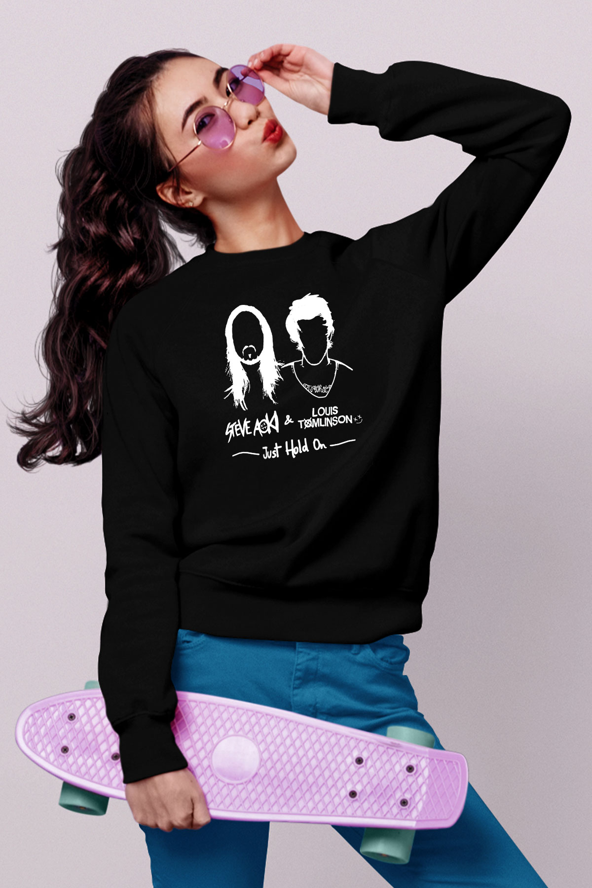 Steve Aoki Siyah Unisex Sweatshirt