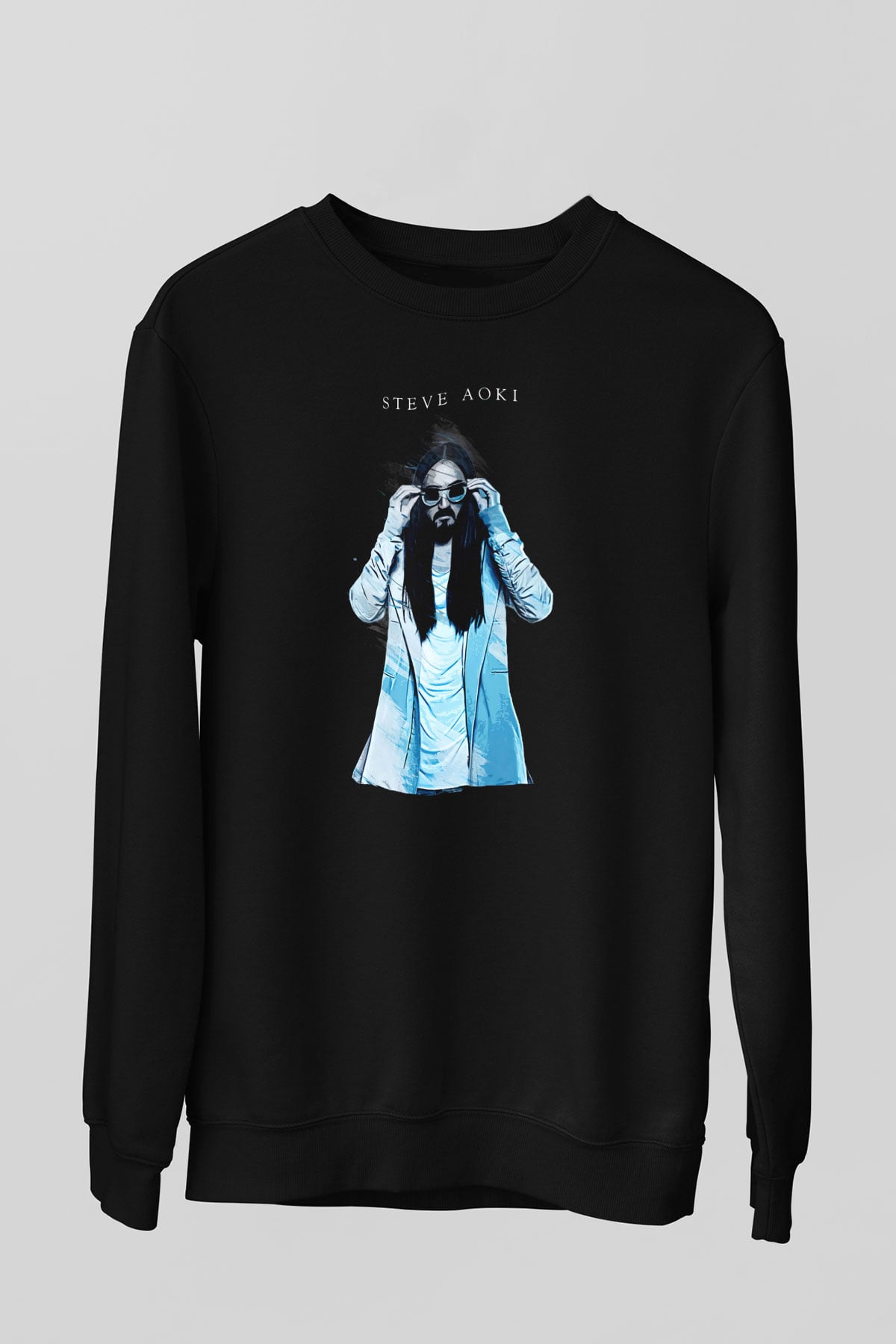 Steve Aoki Siyah Unisex Sweatshirt