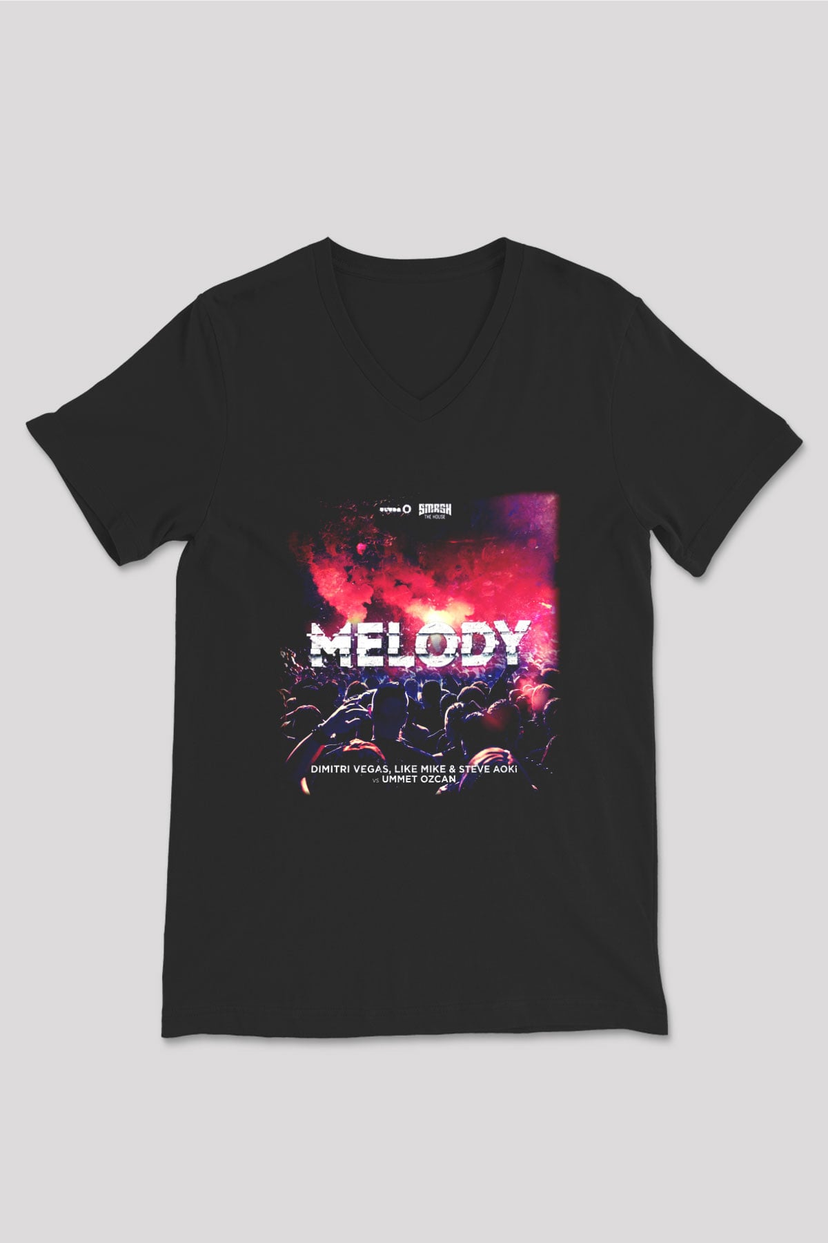 Steve Aoki Siyah Unisex V Yaka Tişört T-Shirt