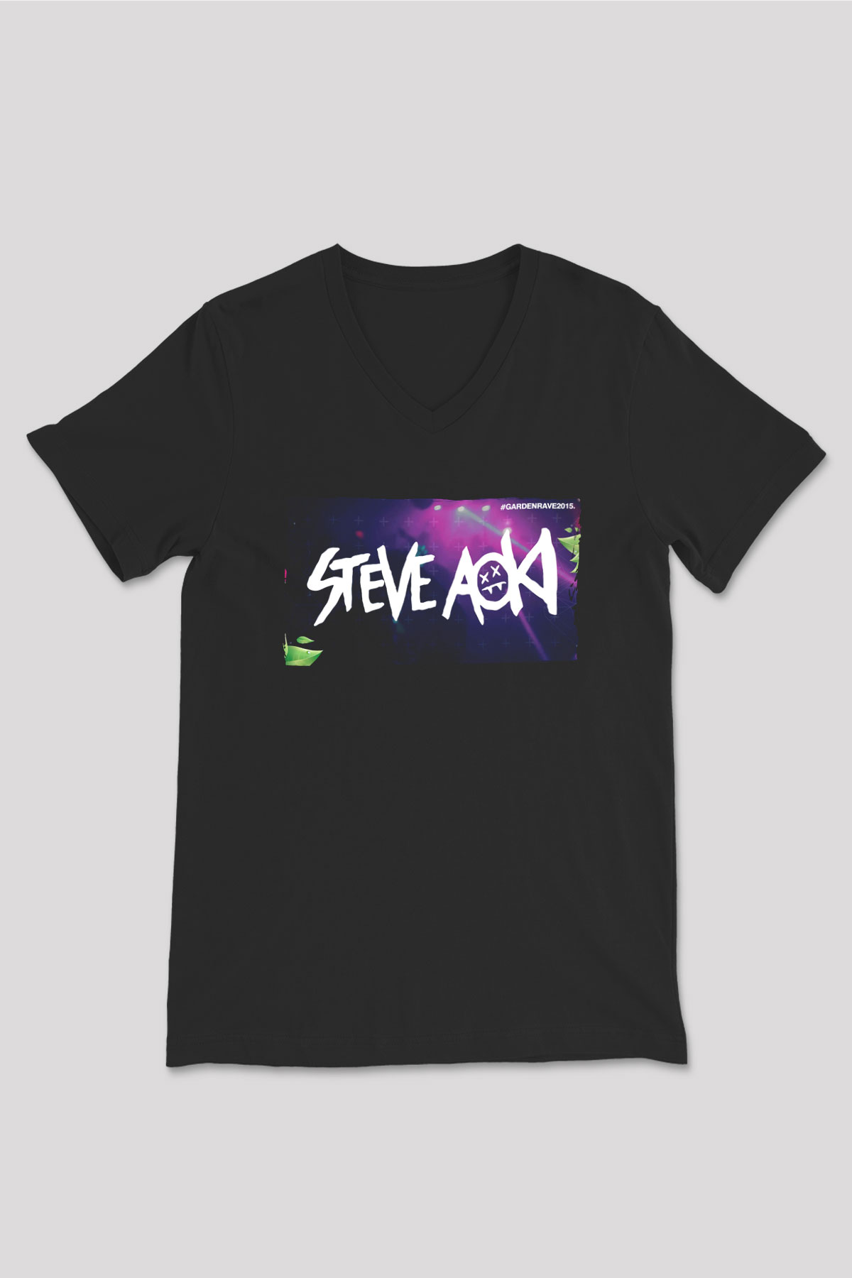 Steve Aoki Siyah Unisex V Yaka Tişört
