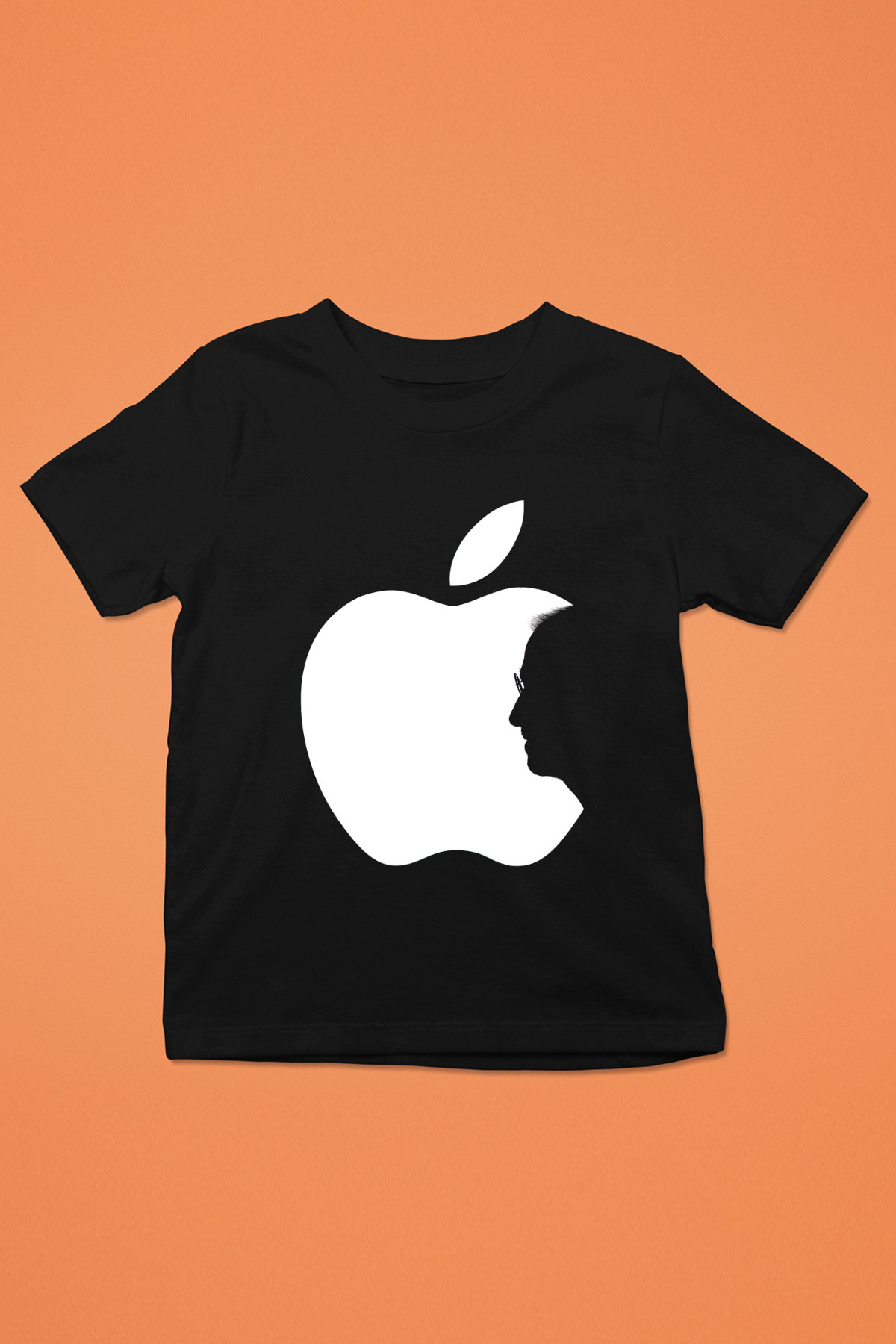 Steve Jobs Baskılı Siyah Unisex Çocuk Tişört