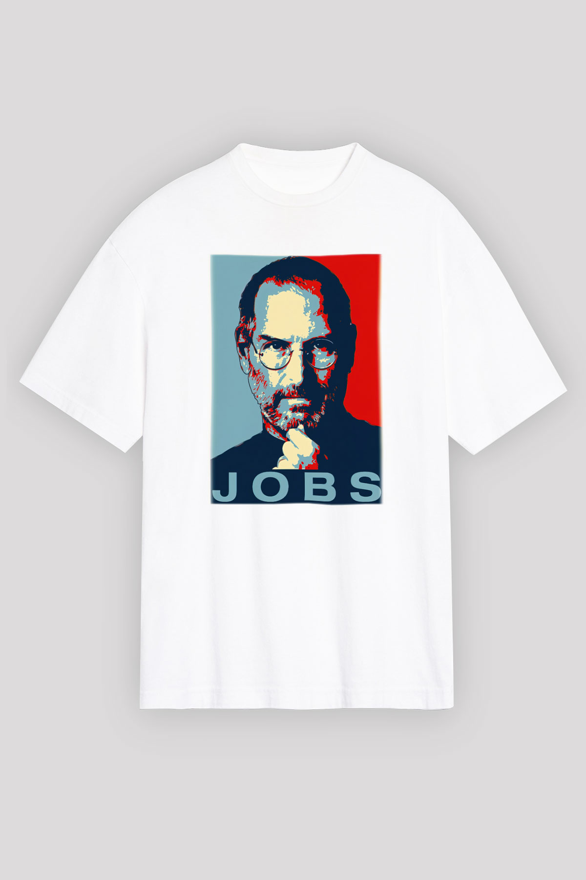 Steve Jobs Beyaz Unisex Oversize Tişört T-Shirt