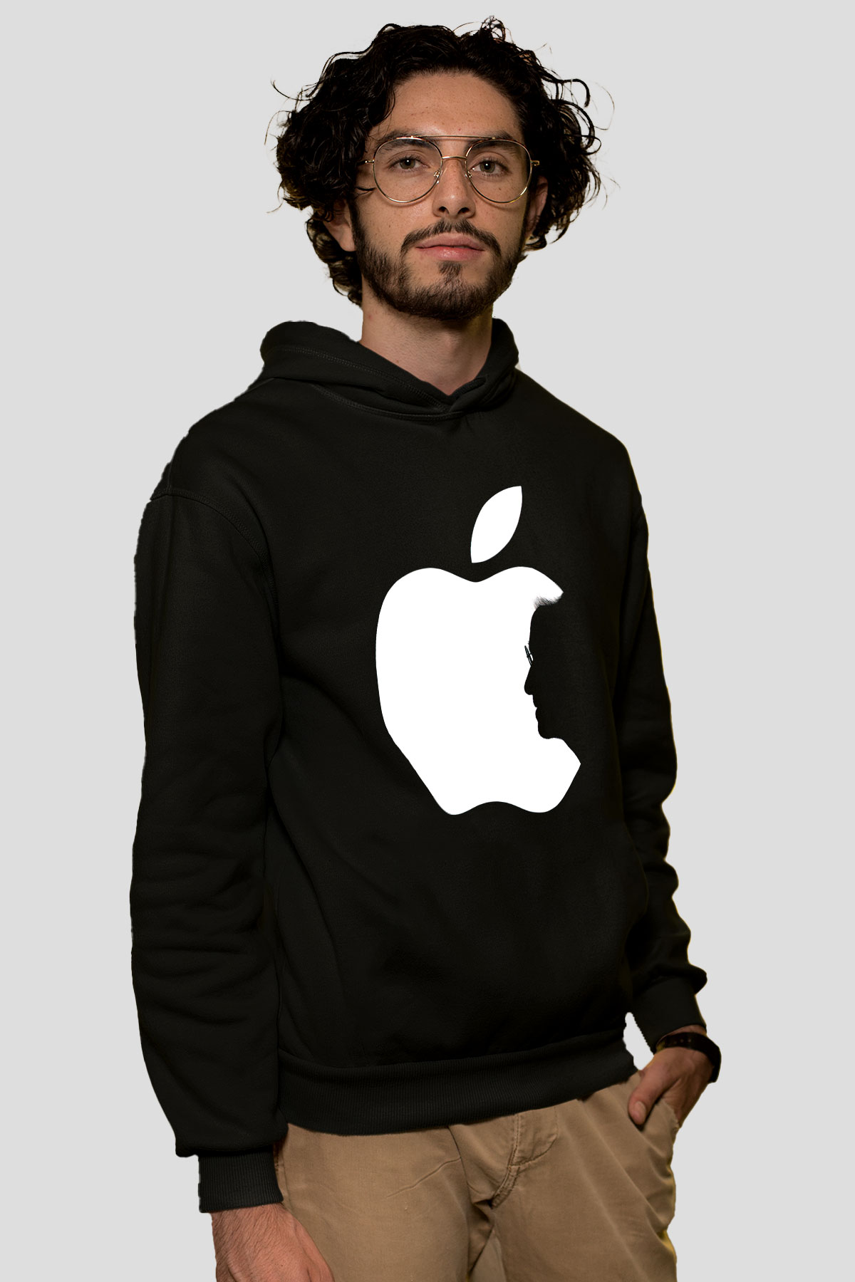Steve Jobs Siyah Unisex Hoodie