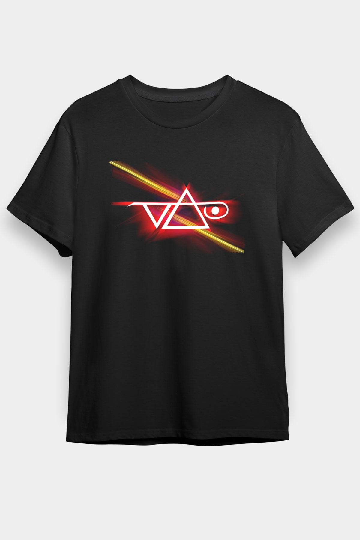 Steve Vai Baskılı Unisex Siyah Tişört - Tshirt