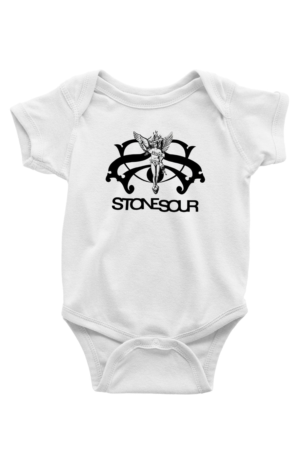 Stone Sour Baskılı Beyaz Unisex Bebek Body - Zıbın