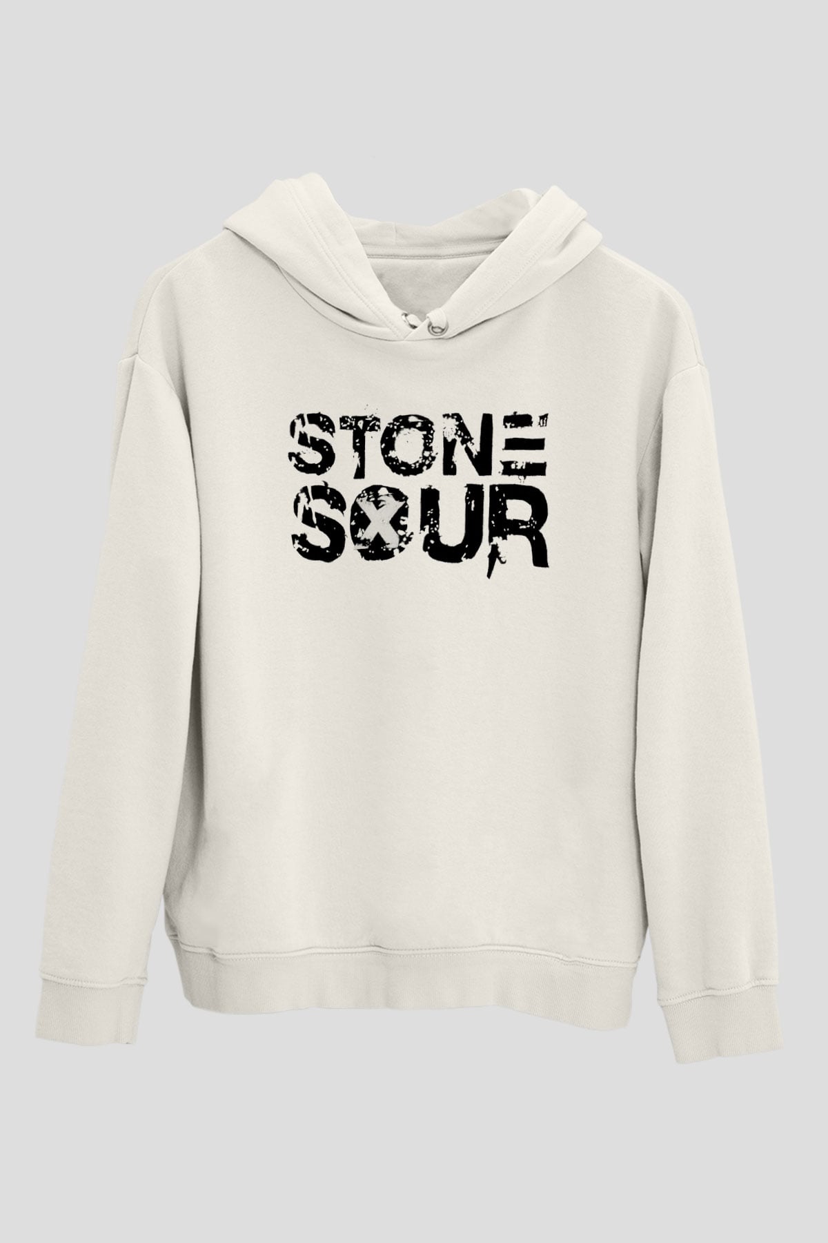 Stone Sour Beyaz Unisex Kapşonlu Sweatshirt