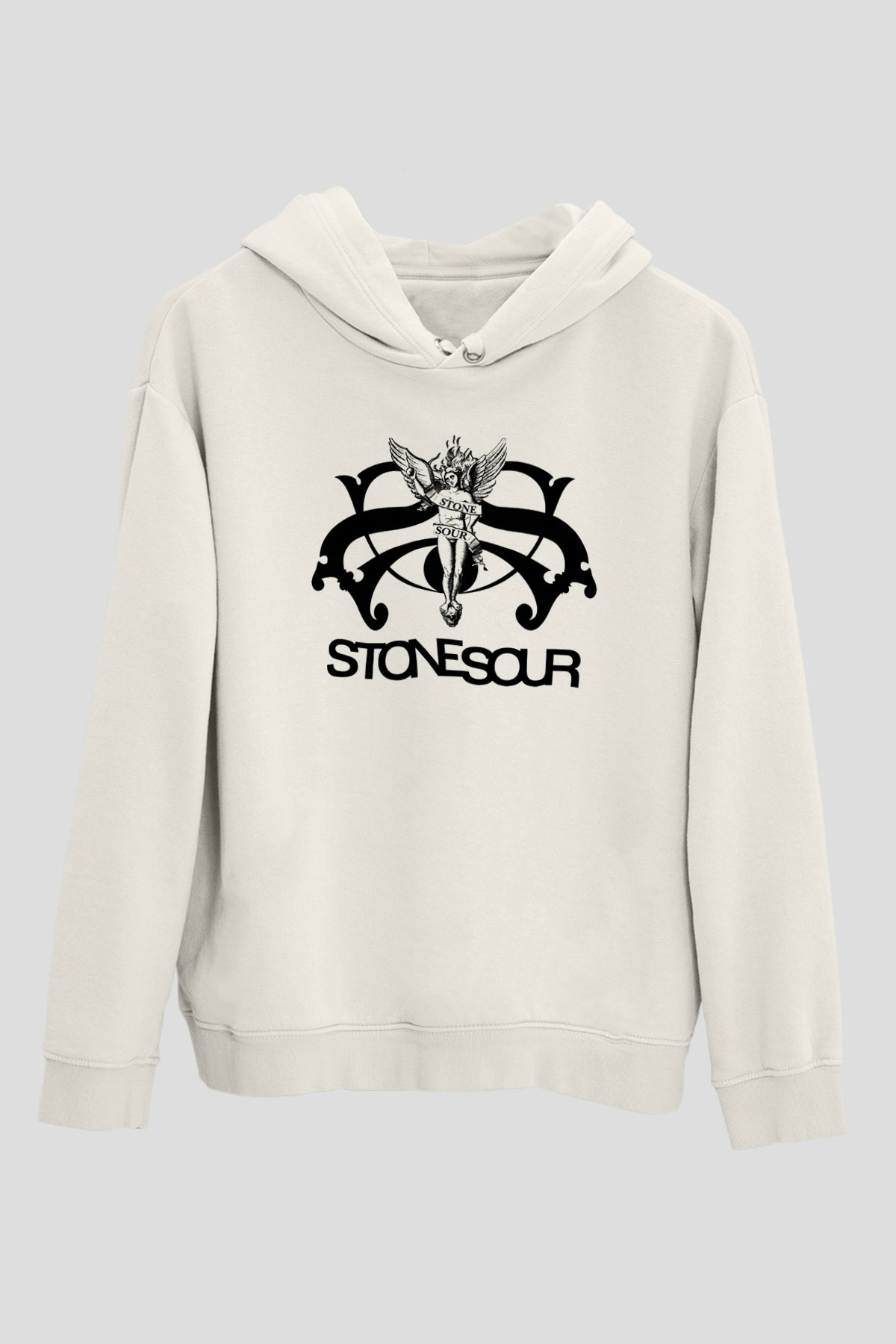 Stone Sour Beyaz Unisex Kapşonlu Sweatshirt
