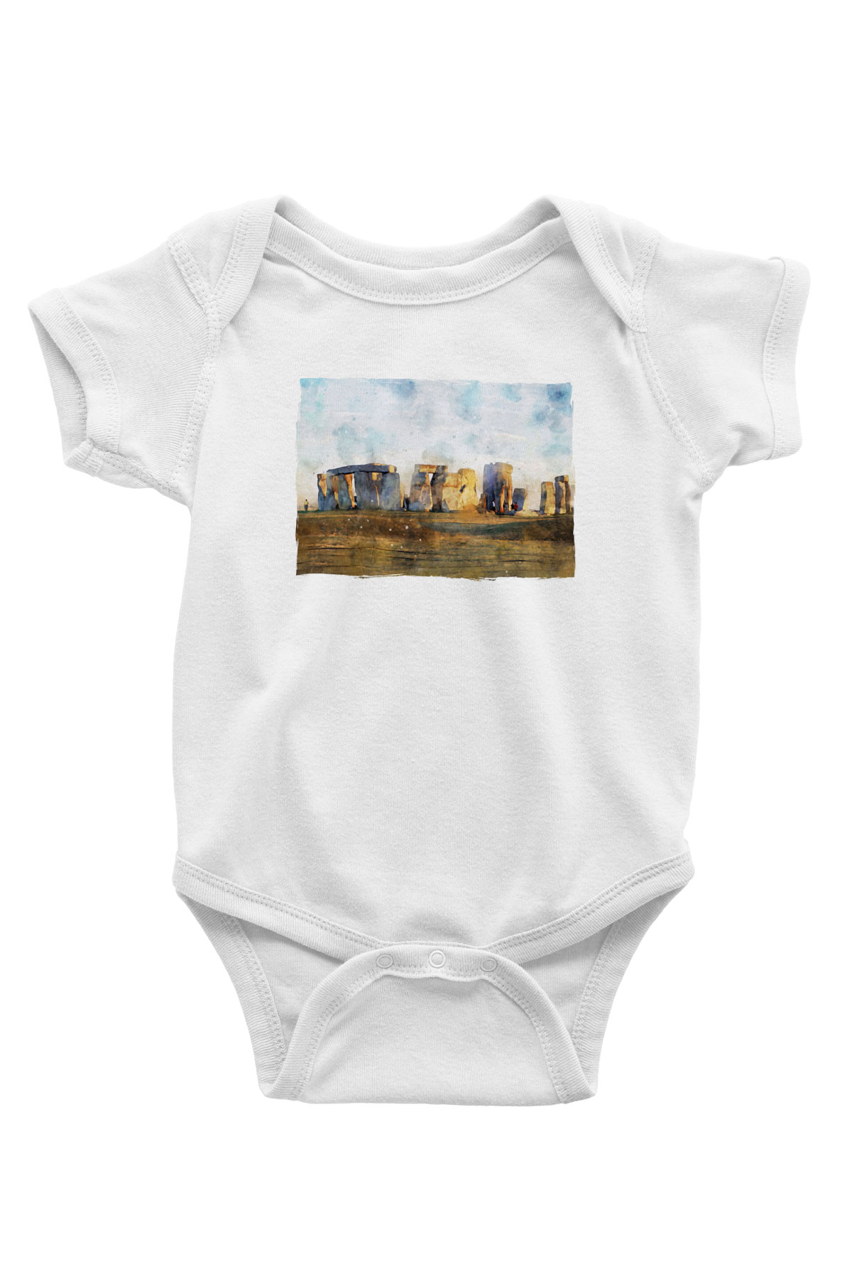 Stonehenge Beyaz Bebek Body - Zıbın