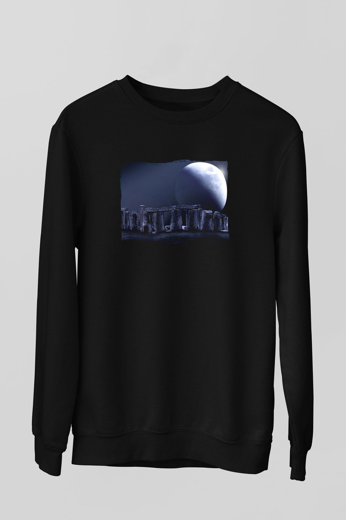 Stonehenge Siyah Unisex Sweatshirt