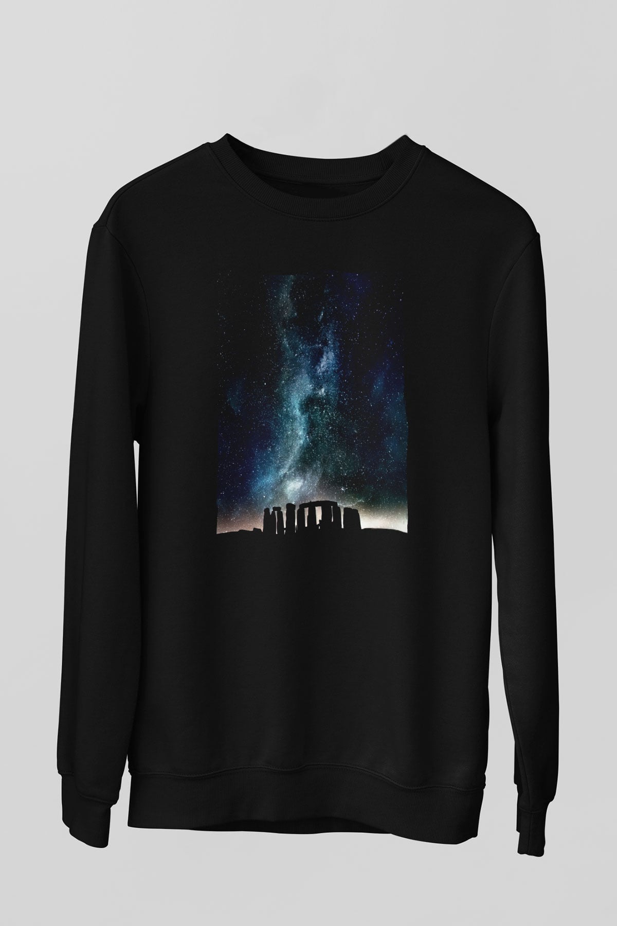 Stonehenge Siyah Unisex Sweatshirt