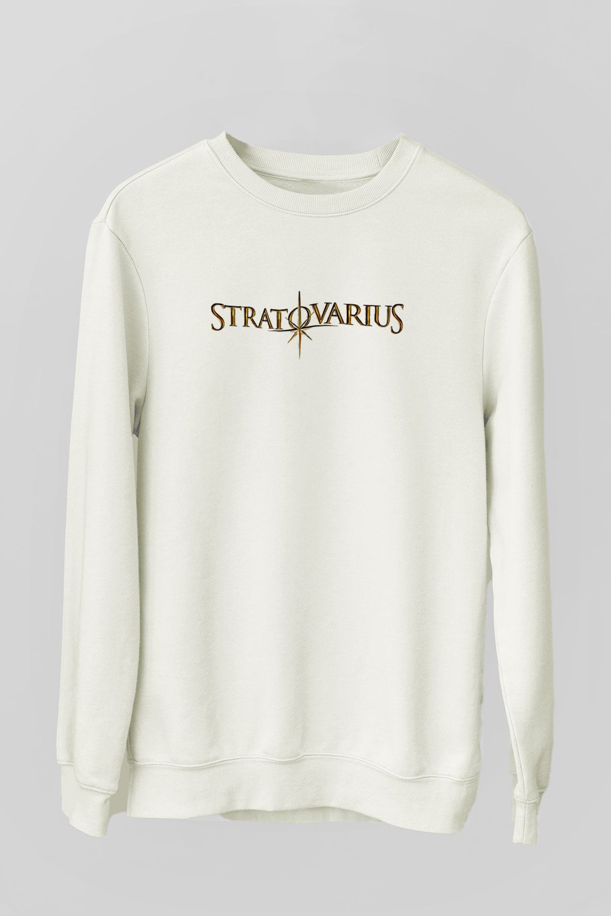Stratovarius Baskılı Beyaz Unisex Sweatshirt