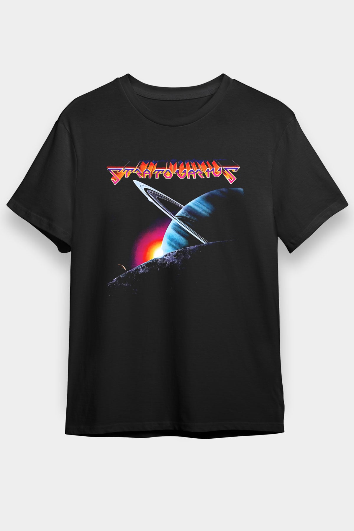 Stratovarius Baskılı Unisex Siyah Tişört - Tshirt