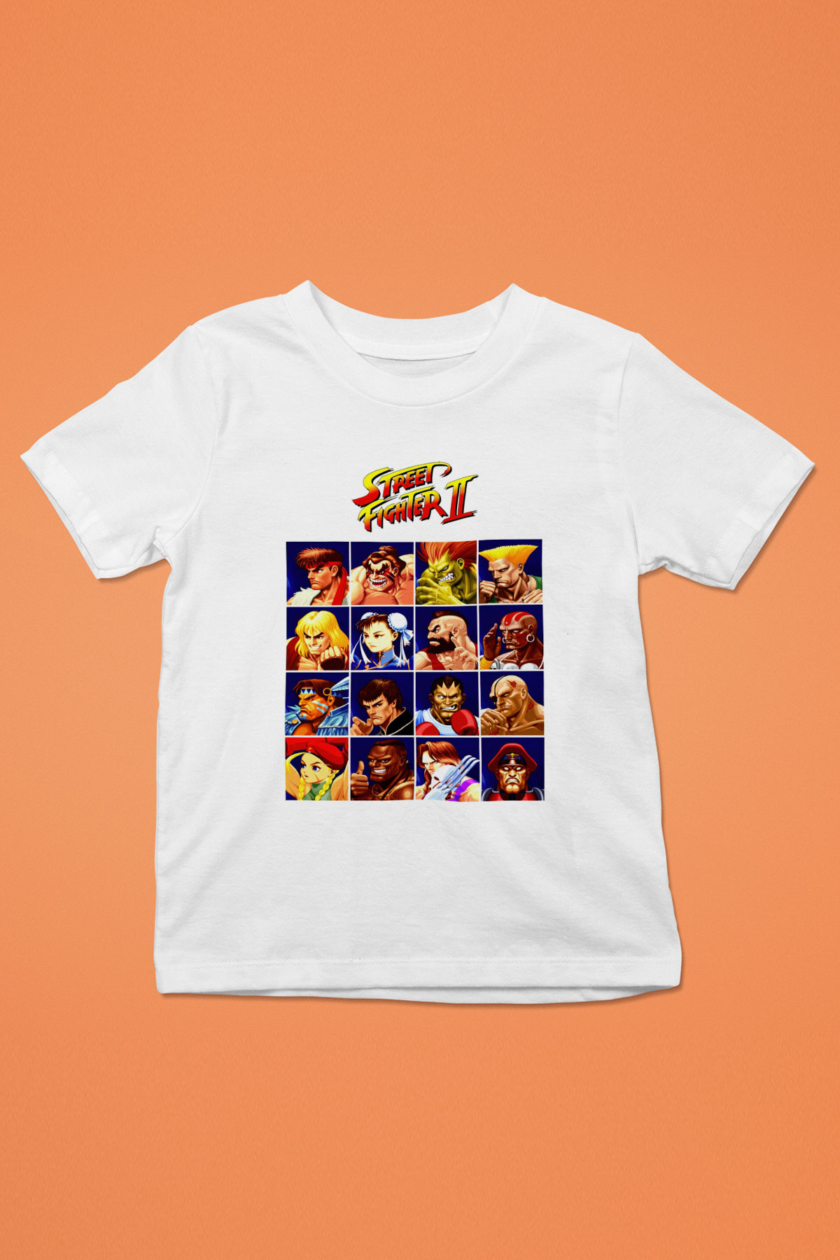 Street Fighter Beyaz Unisex  Çocuk Tişört