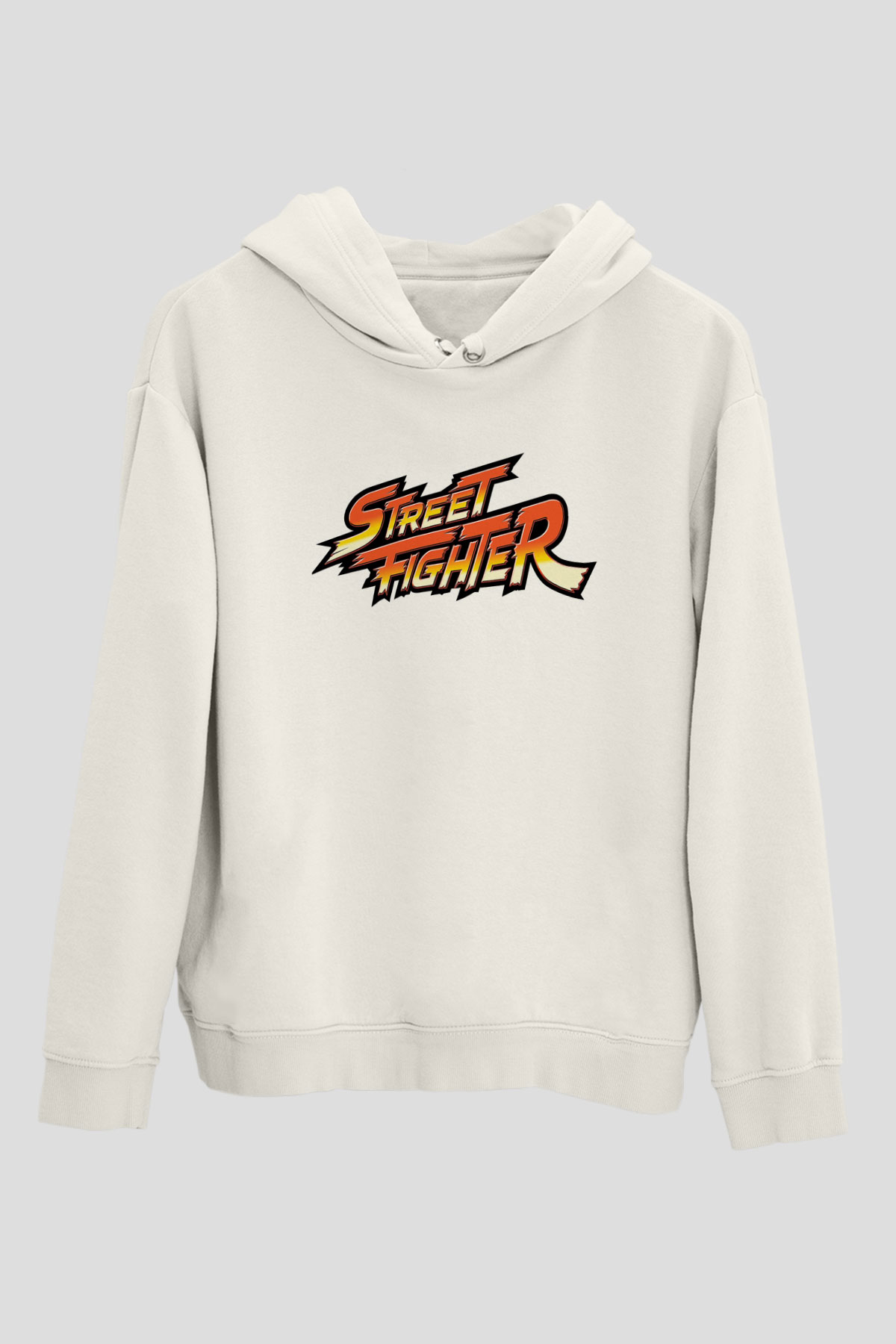 Street Fighter Beyaz Unisex Hoodie
