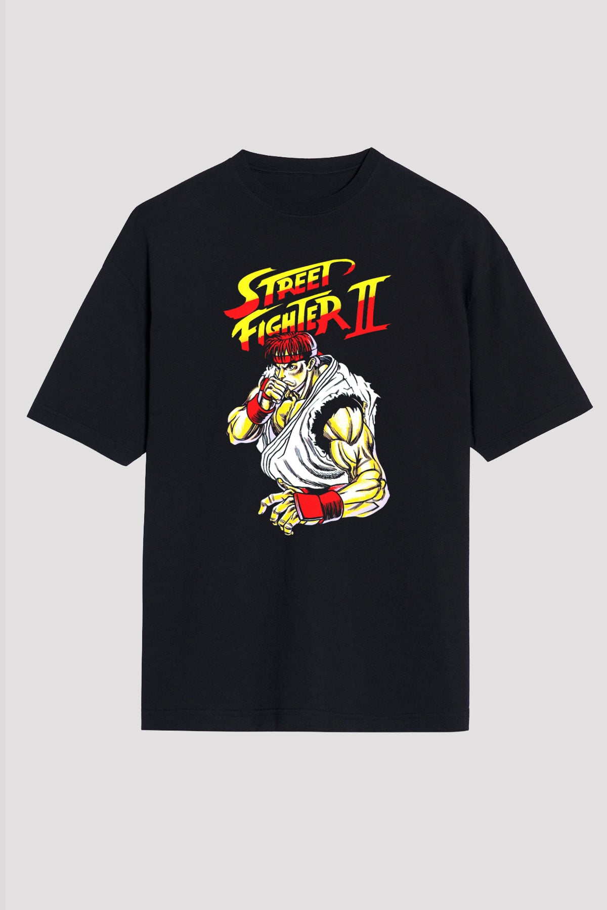 Street Fighter Siyah Unisex Tişört