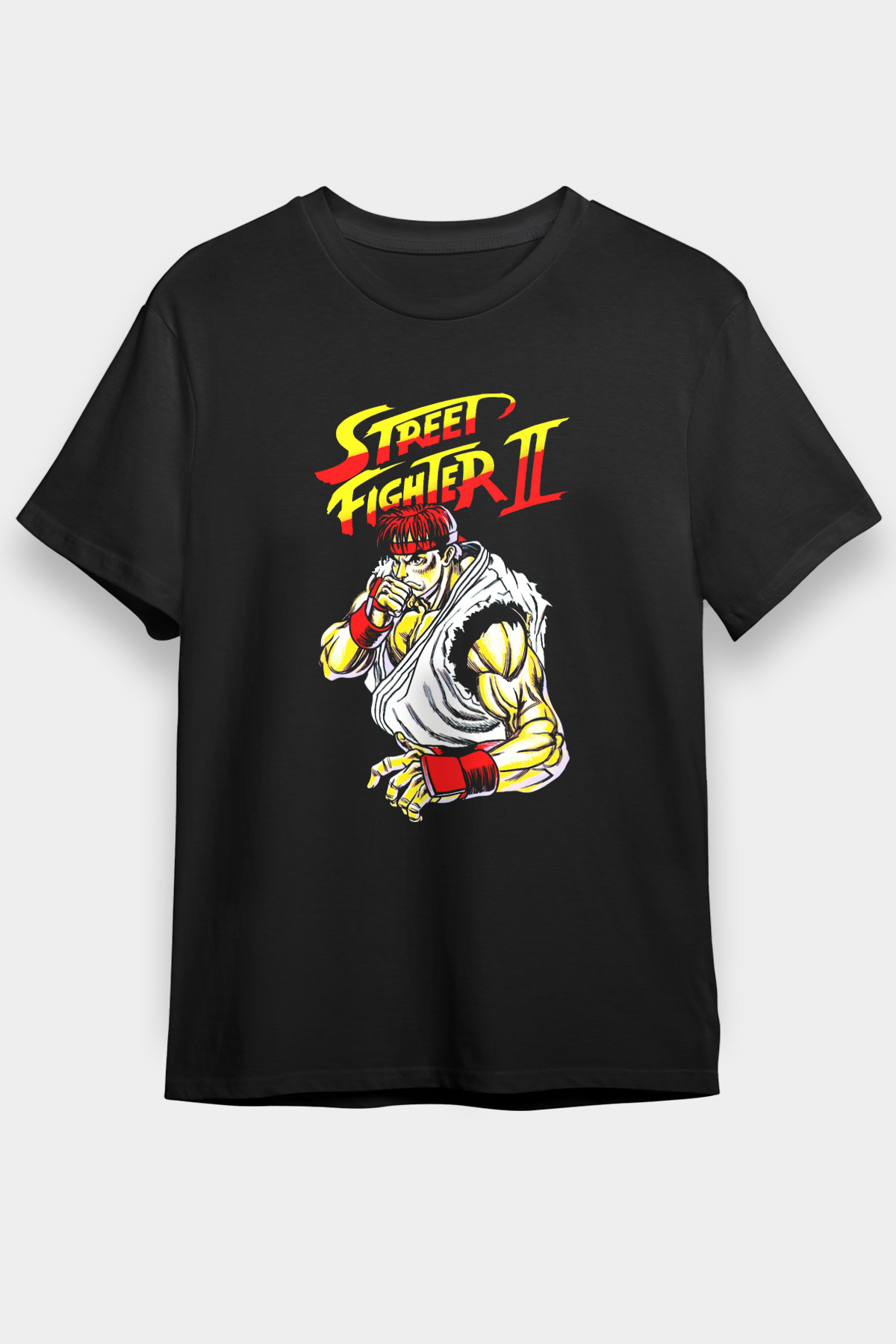 Street Fighter Siyah Unisex Tişört