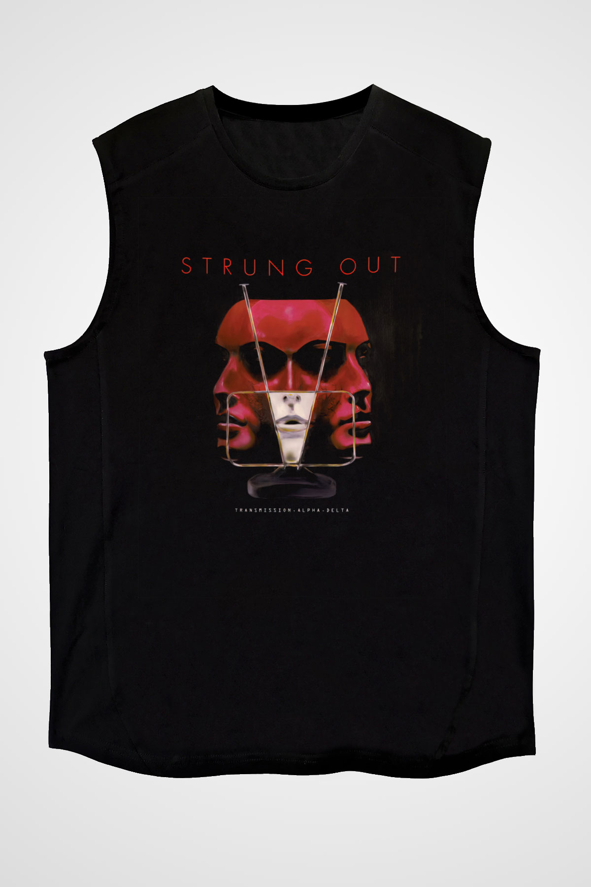 Strung Out Siyah Unisex-Fabrikası Kolsuz Tişört