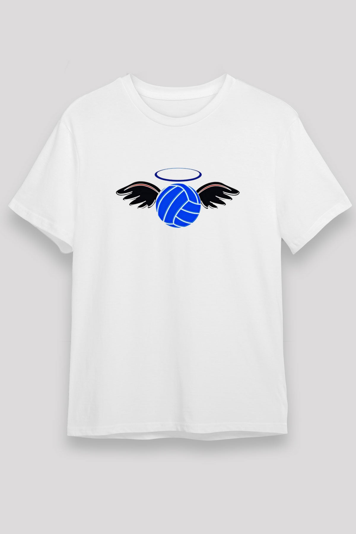 Su Topu Baskılı Unisex Beyaz Tişört - Tshirt