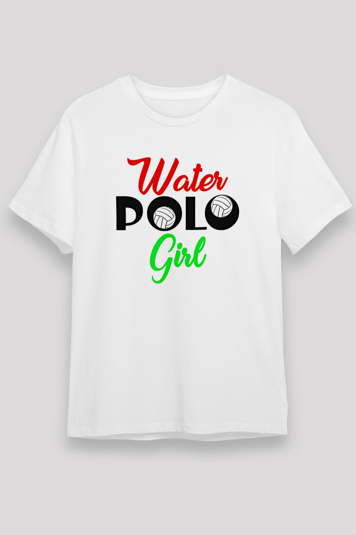 Su Topu Baskılı Unisex Beyaz Tişört - Tshirt