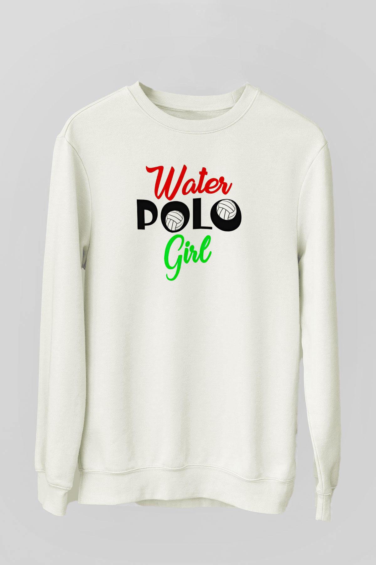 Su Topu Baskılı Unisex Ekru Sweatshirt