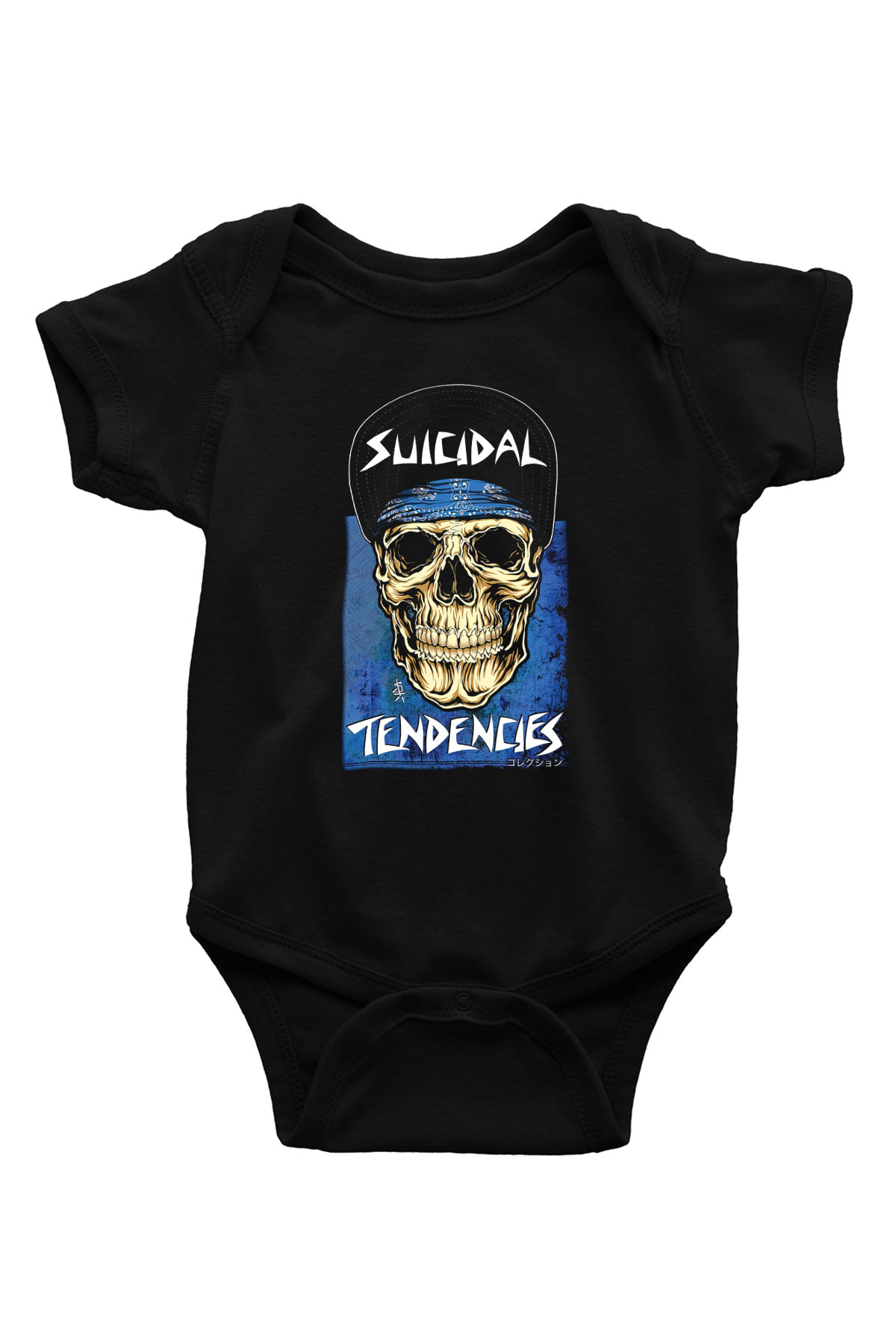 Suicidal Tendencies Baskılı Siyah Bebek Body - Zıbın