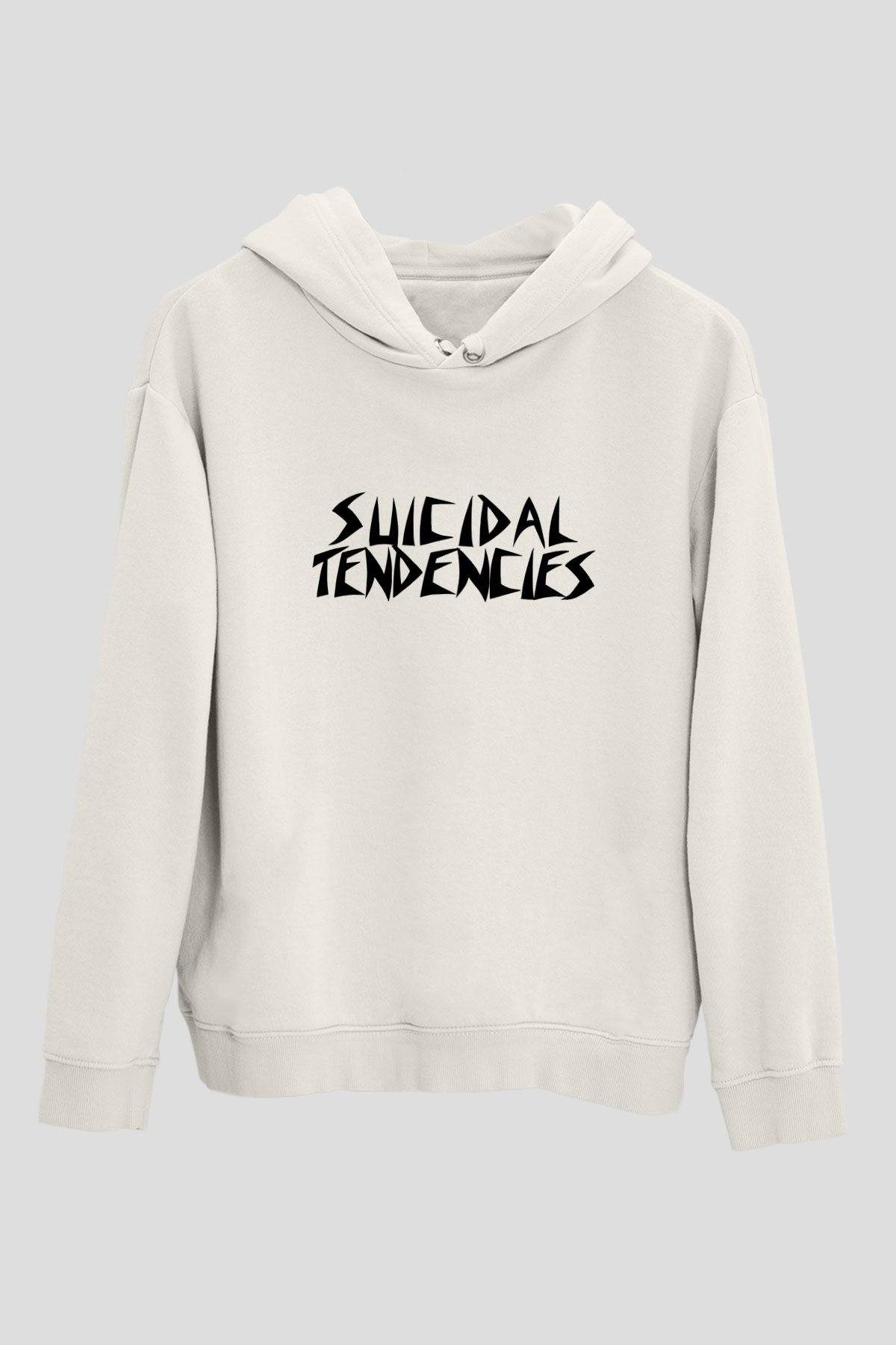 Suicidal Tendencies Beyaz Unisex Kapşonlu Sweatshirt