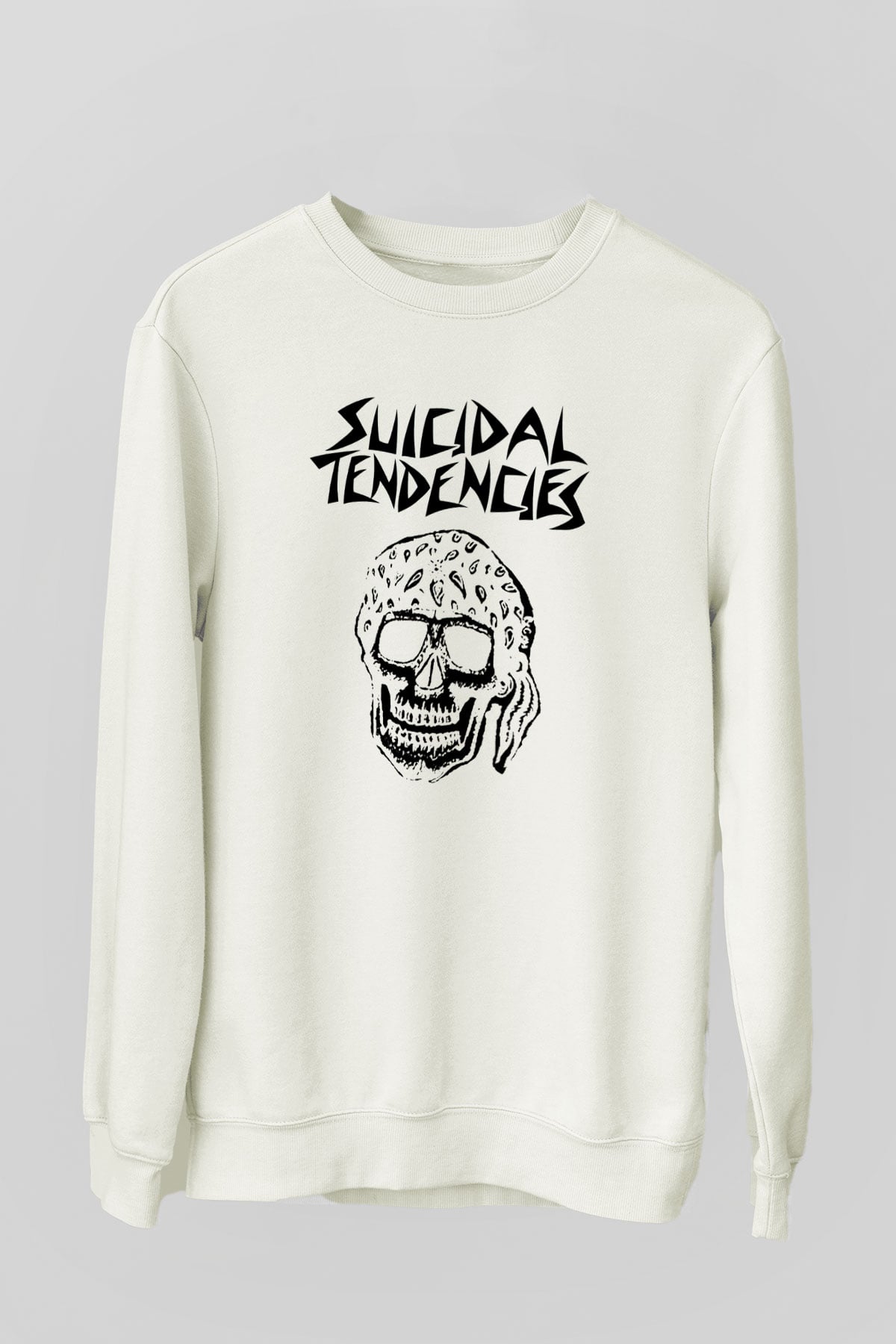 Suicidal Tendencies Beyaz Unisex Sweatshirt
