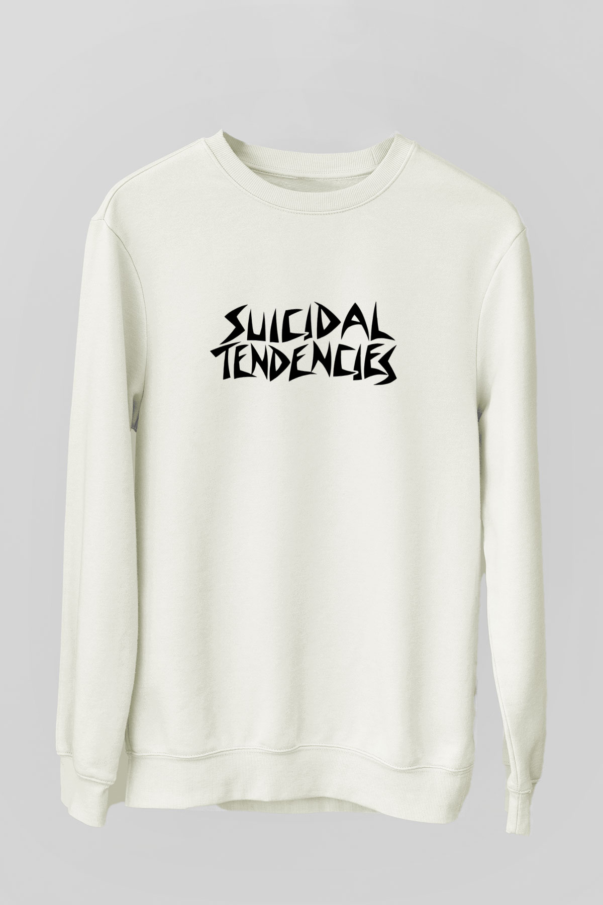 Suicidal Tendencies Beyaz Unisex Sweatshirt