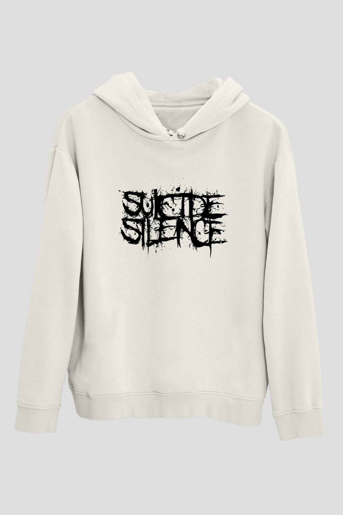 Suicide Silence Beyaz Unisex Kapşonlu Sweatshirt