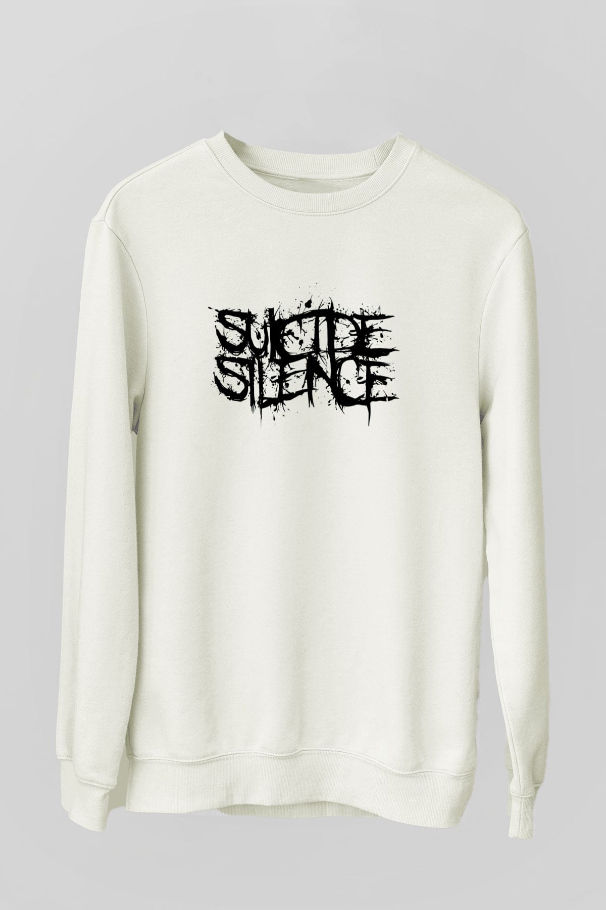 Suicide Silence Beyaz Unisex Sweatshirt