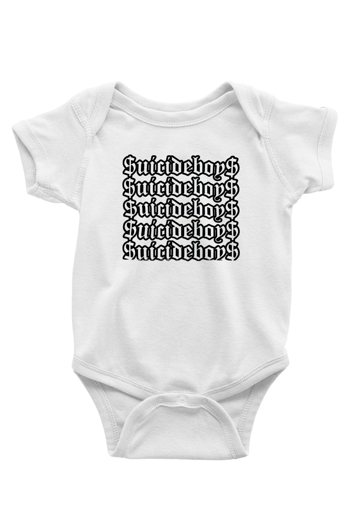 Suicideboys - $uicideboy$ Baskılı Beyaz Unisex Bebek Body - Zıbın