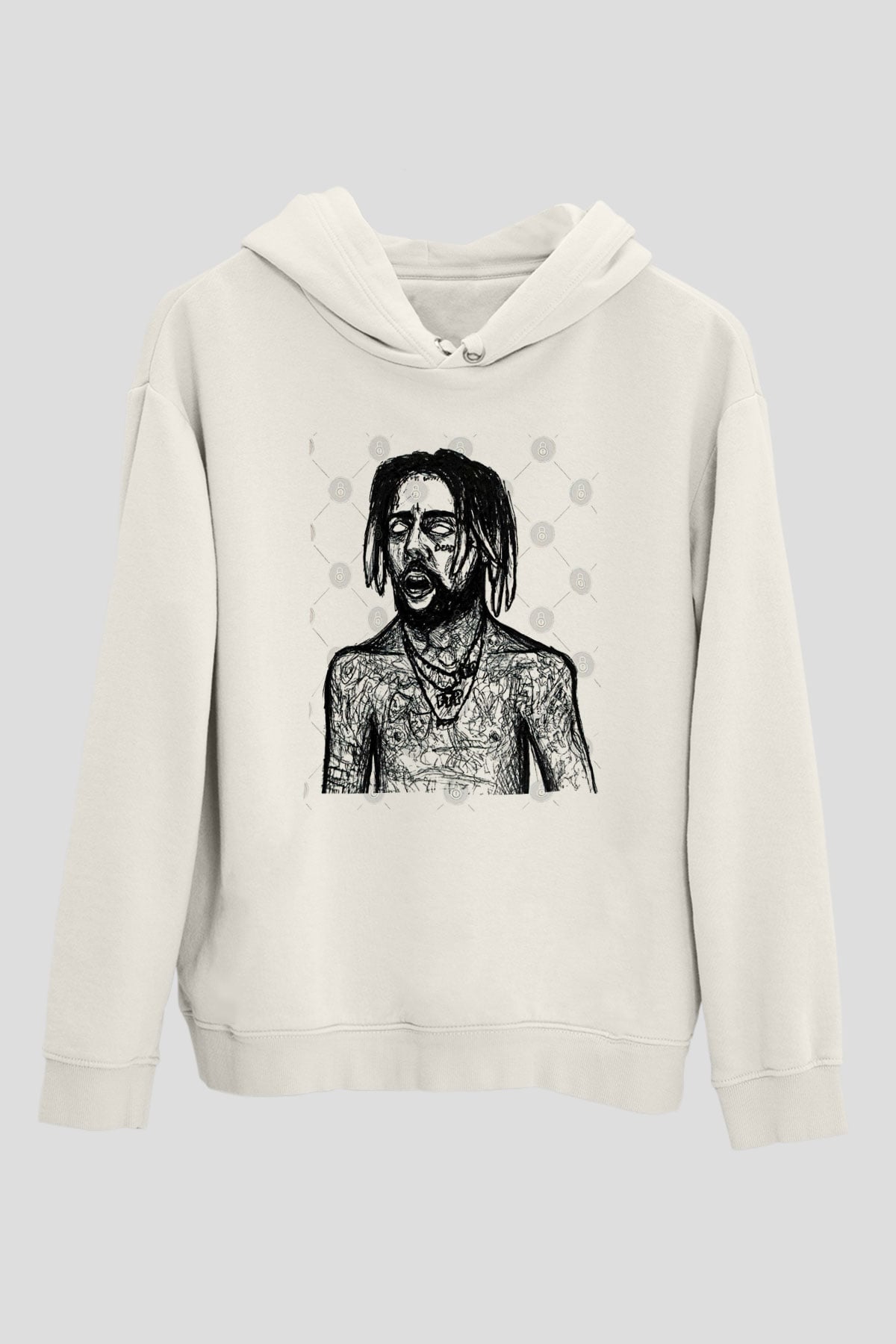 Suicideboys - $uicideboy$ Baskılı Beyaz Unisex Kapüşonlu Sweatshirt