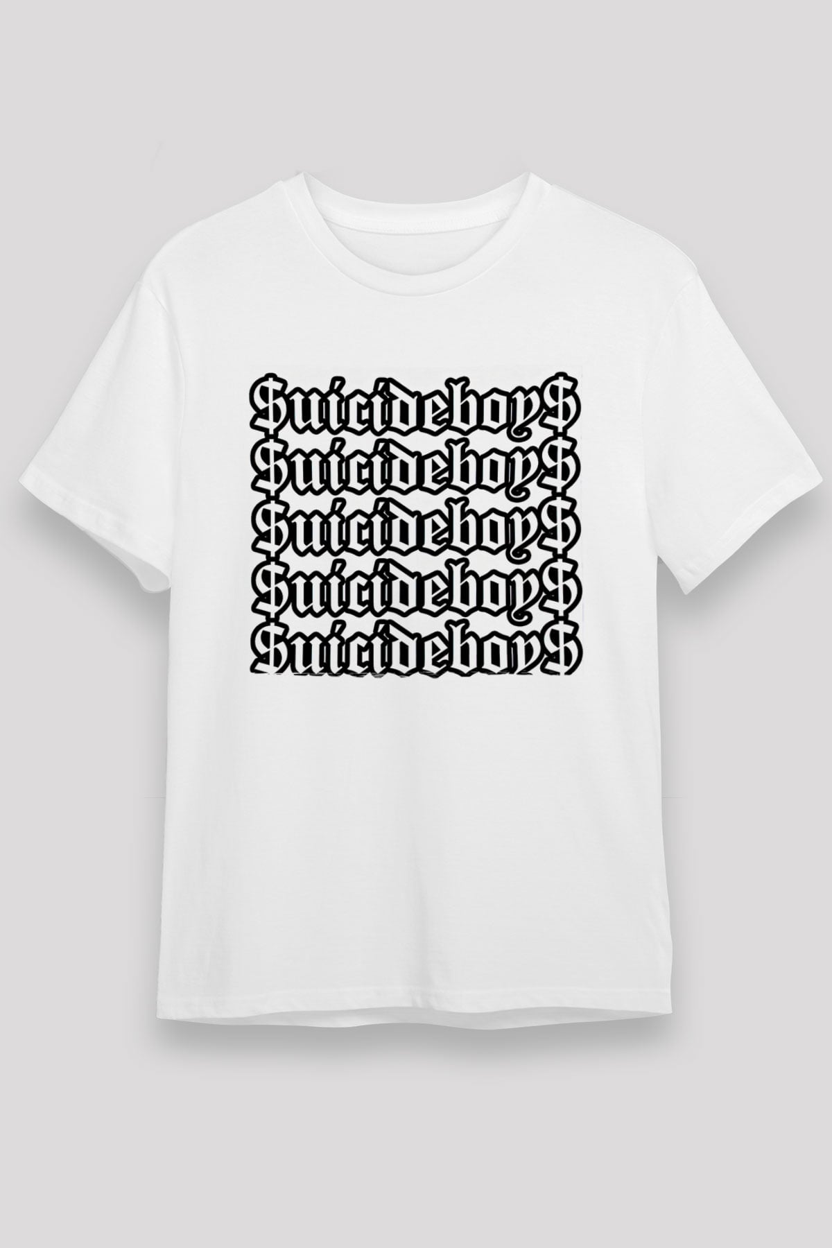 Suicideboys - $uicideboy$ Baskılı Unisex Beyaz Tişört - Tshirt