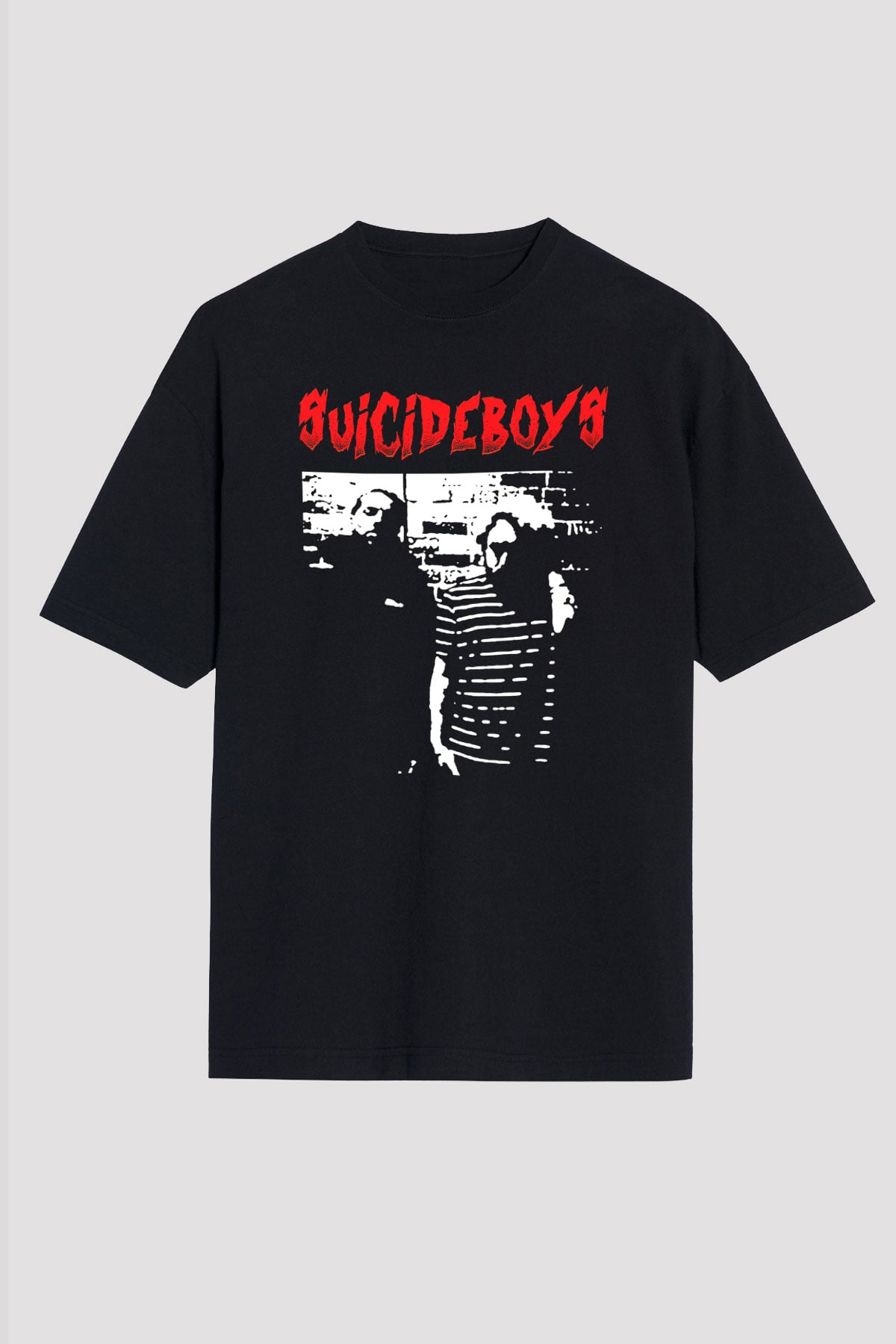Suicideboys - $uicideboy$ Baskılı Unisex Siyah Oversize Tişört - Tshirt