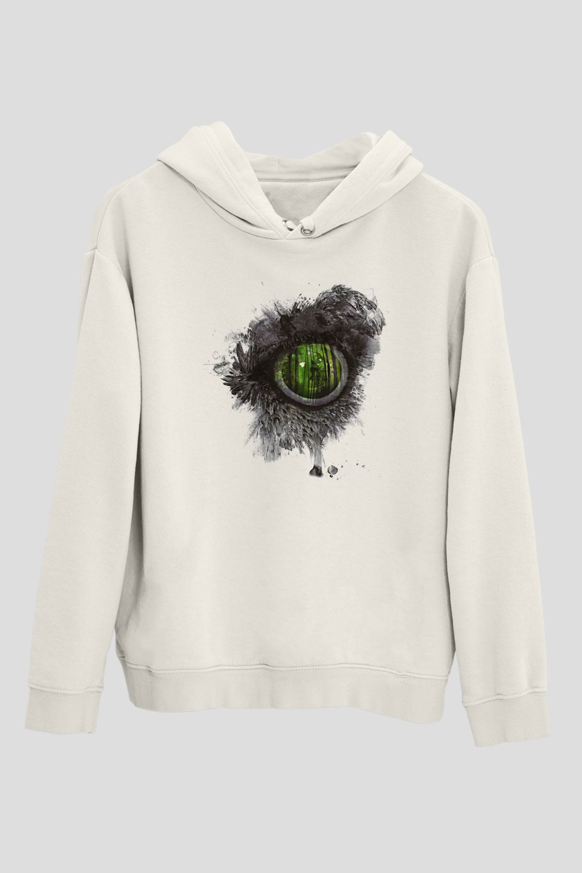 Summoning Baskılı Unisex Siyah Kapüşonlu Sweatshirt