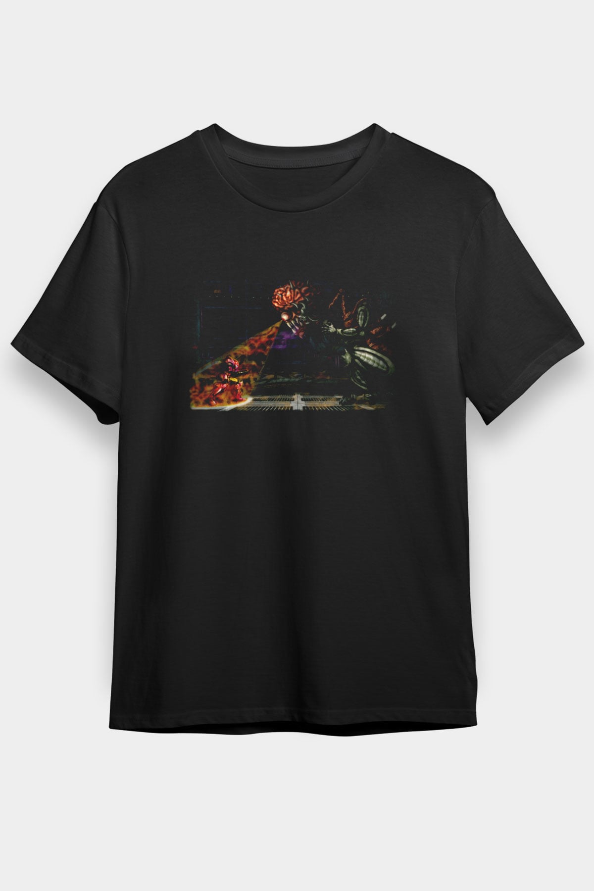 Super Metroid Cartridge Art Siyah Unisex Tişört