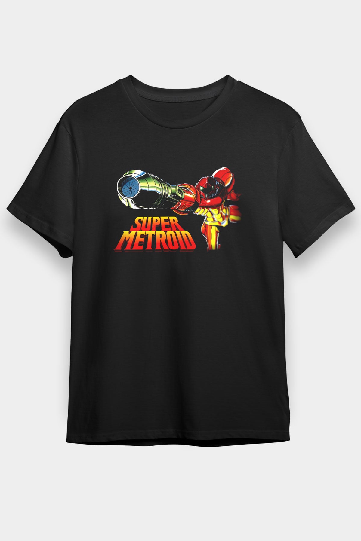 Super Metroid Cartridge Art Siyah Unisex Tişört