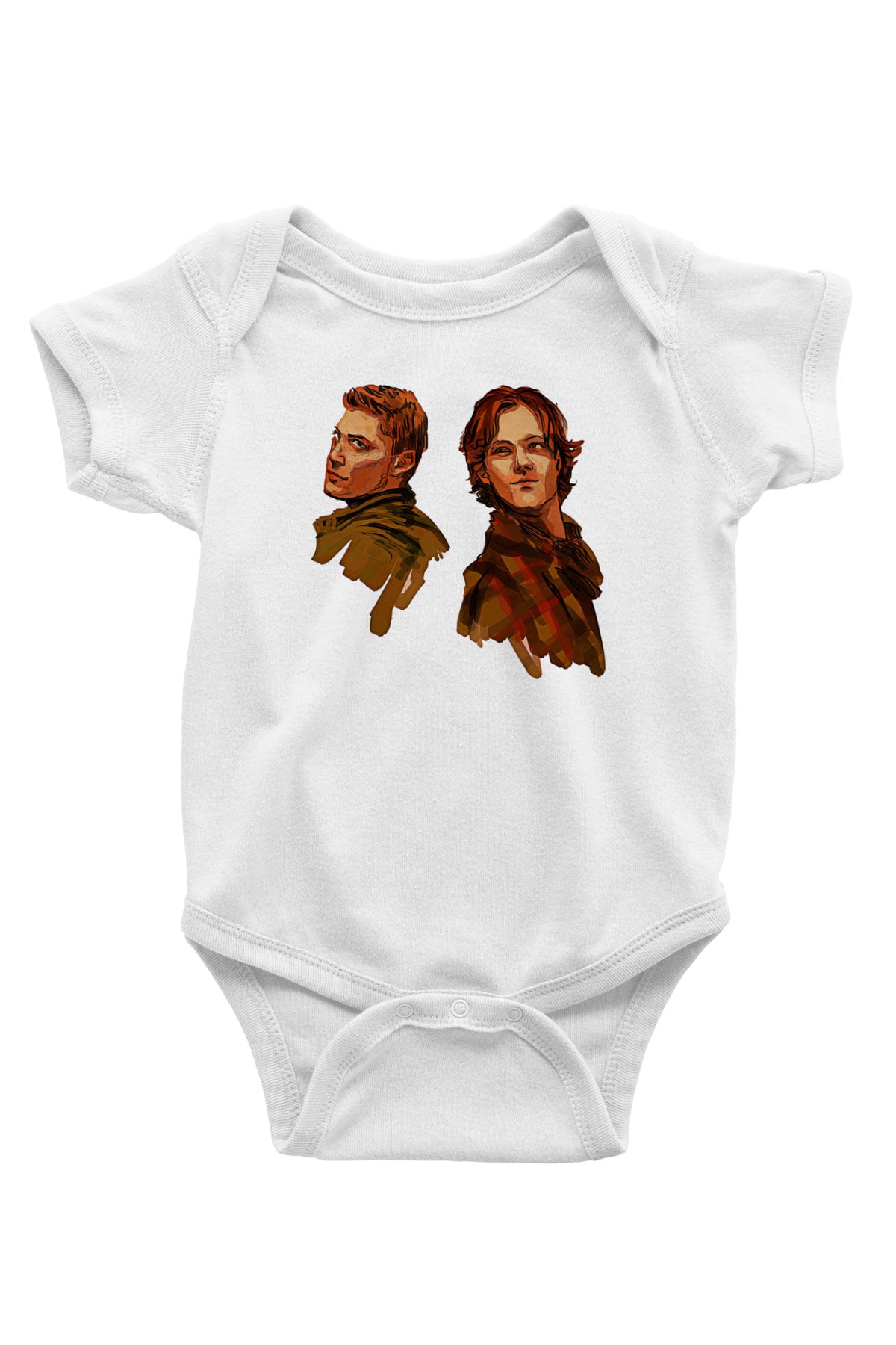 Supernatural Baskılı Beyaz Unisex Bebek Body - Zıbın