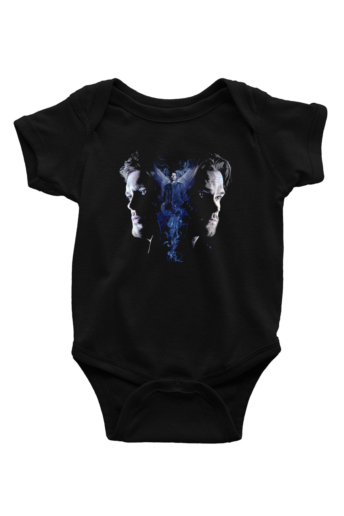 Supernatural Baskılı Unisex Siyah Bebek Body - Zıbın