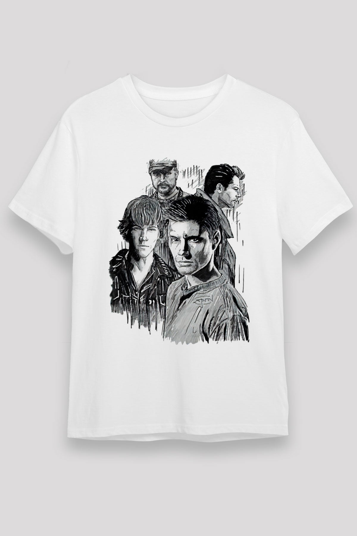 Supernatural Unisex Baskılı Beyaz Tişört - Tshirt
