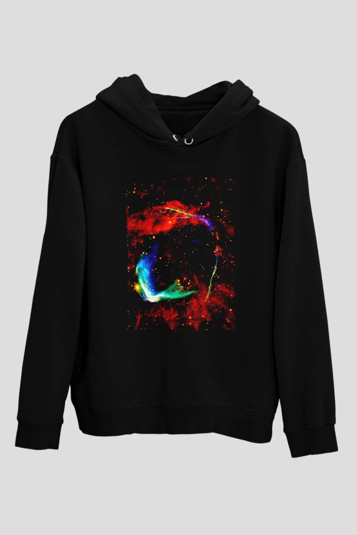 Süpernova Siyah Unisex Hoodie