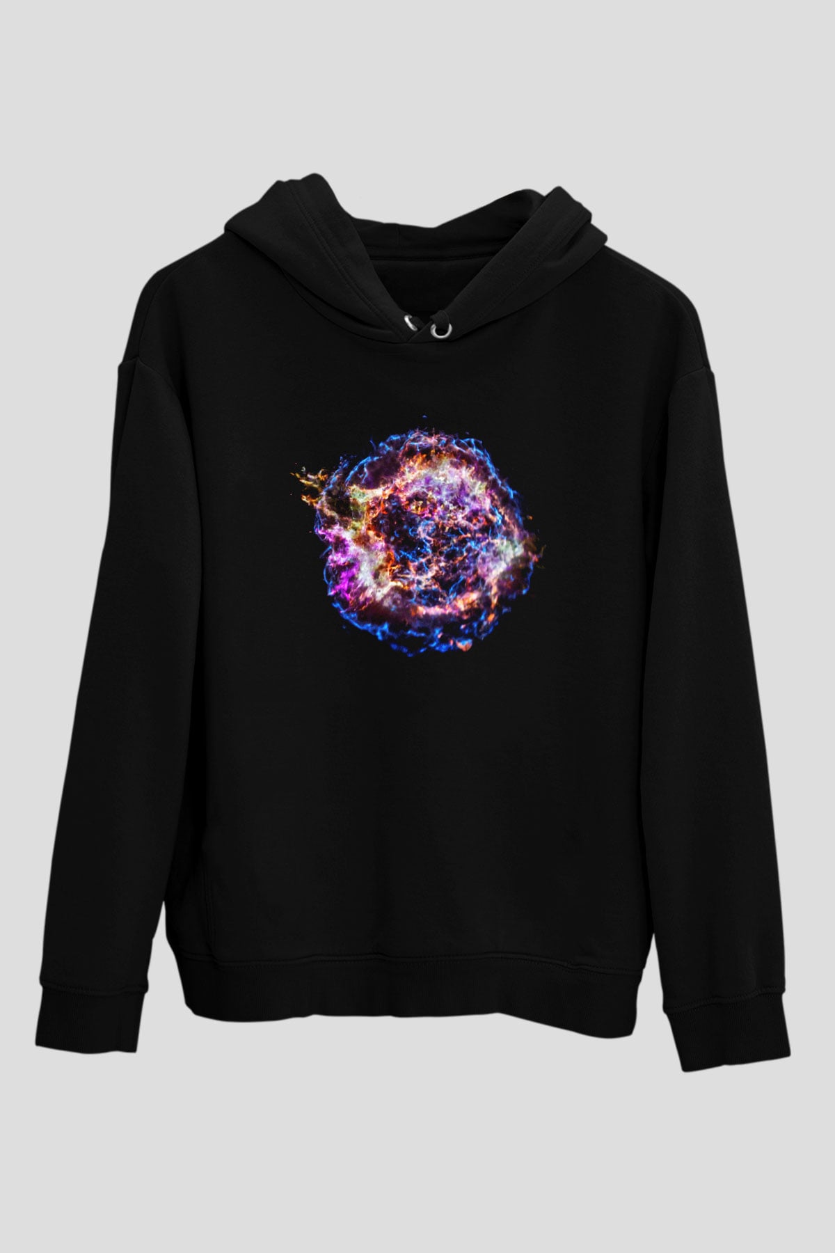 Süpernova Siyah Unisex Hoodie