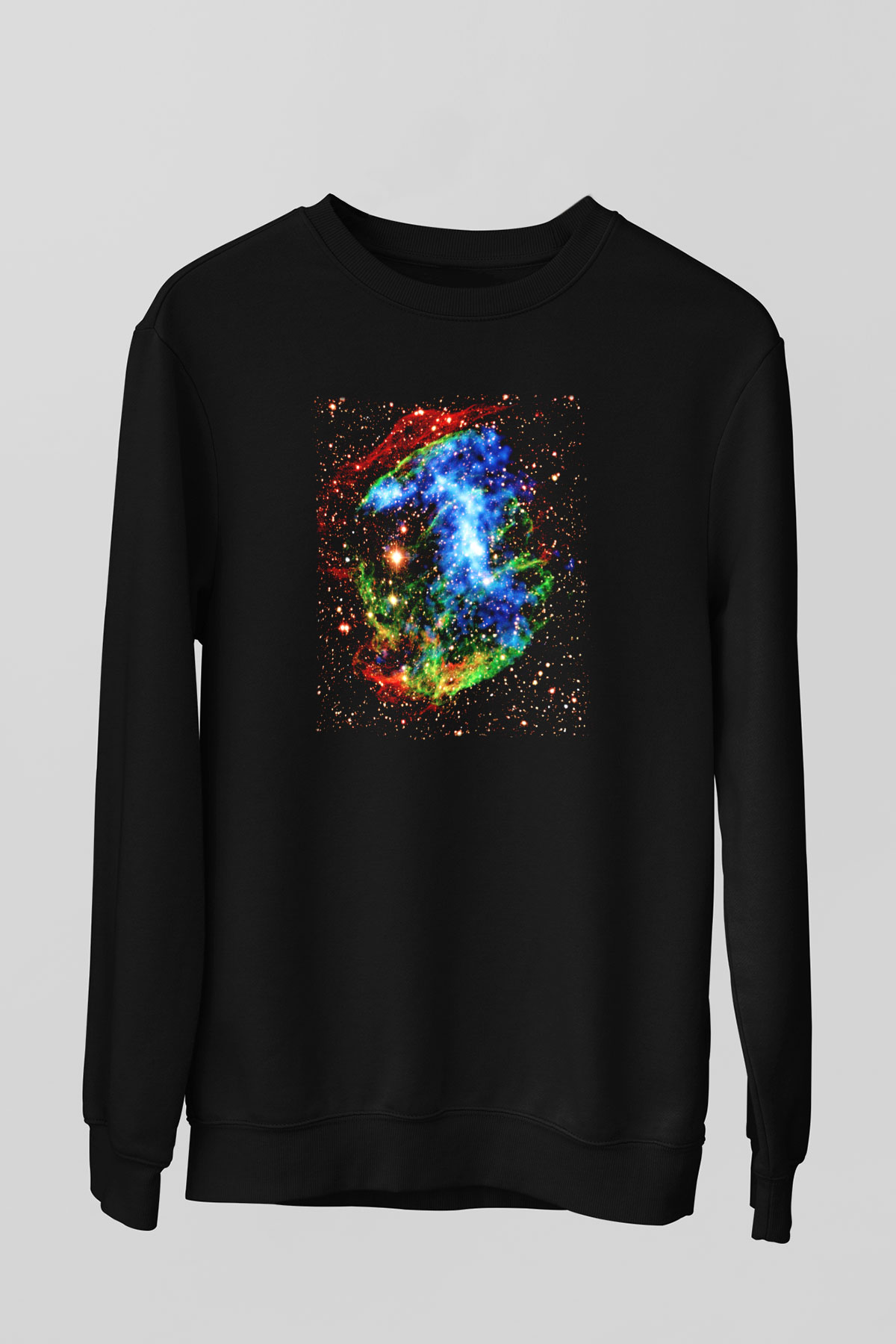 Süpernova Siyah Unisex Sweatshirt
