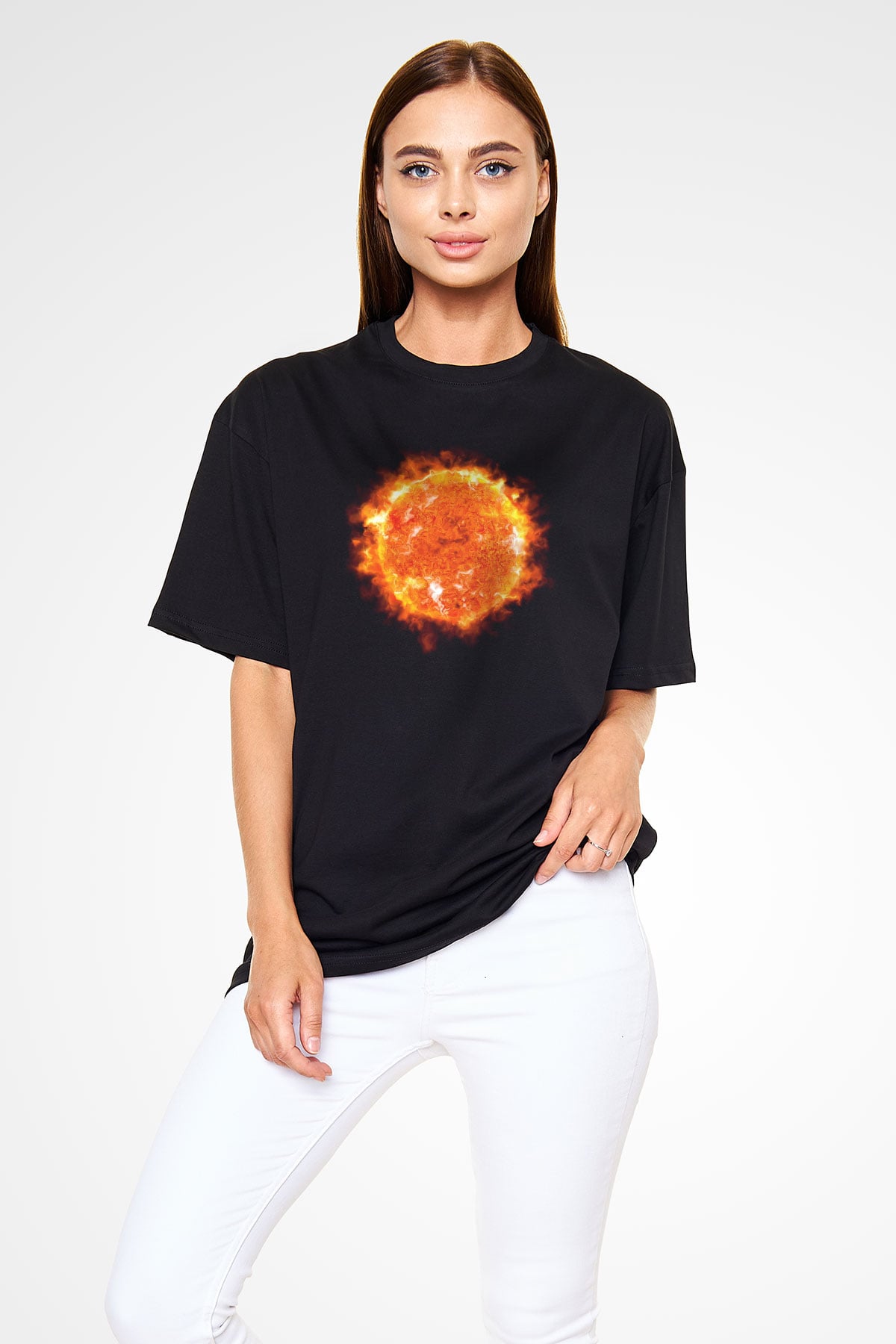 Süpernova Siyah Unisex Tişört T-Shirt - TişörtFabrikası
