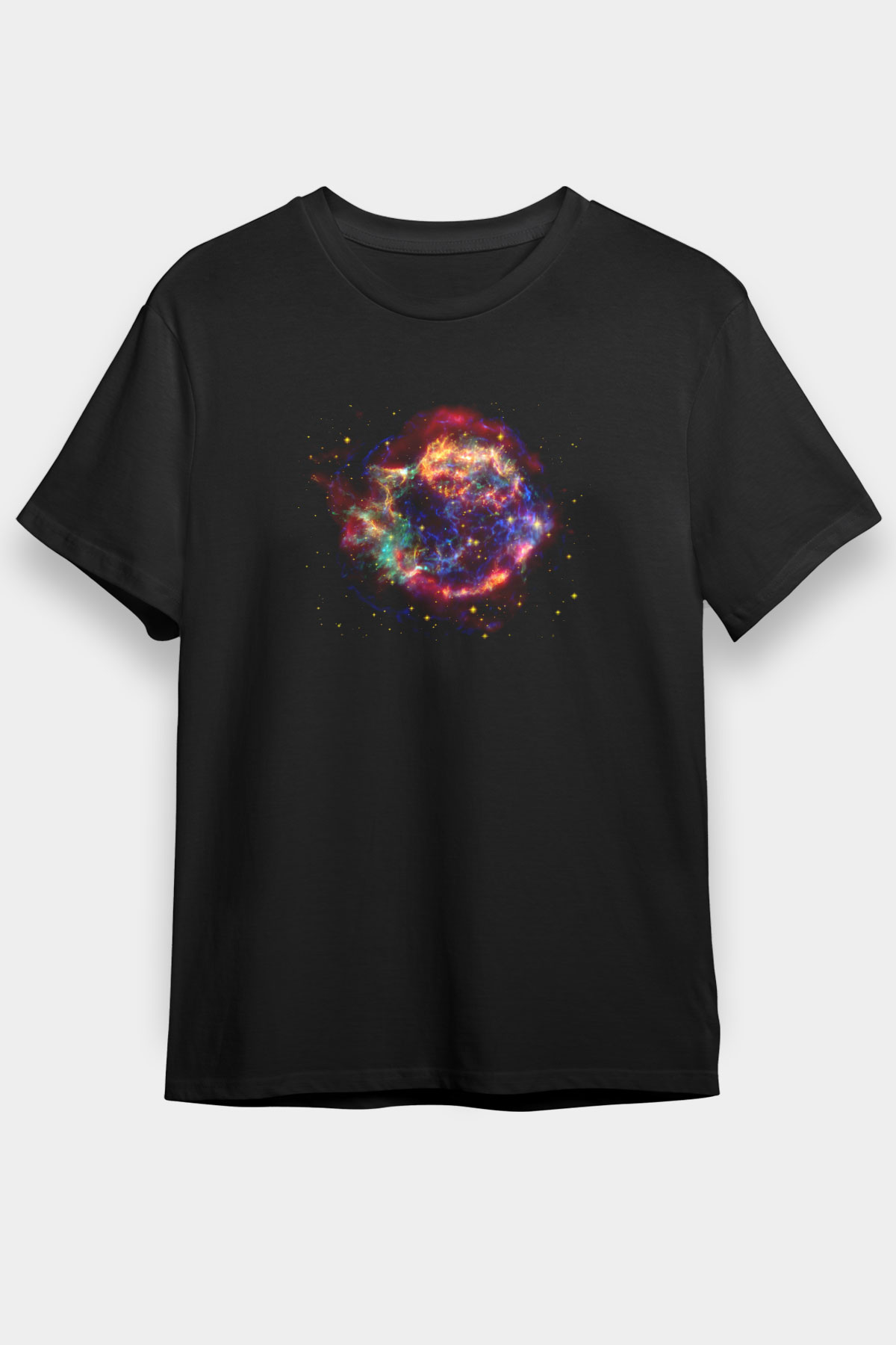 Süpernova Siyah Unisex Tişört T-Shirt - TişörtFabrikası