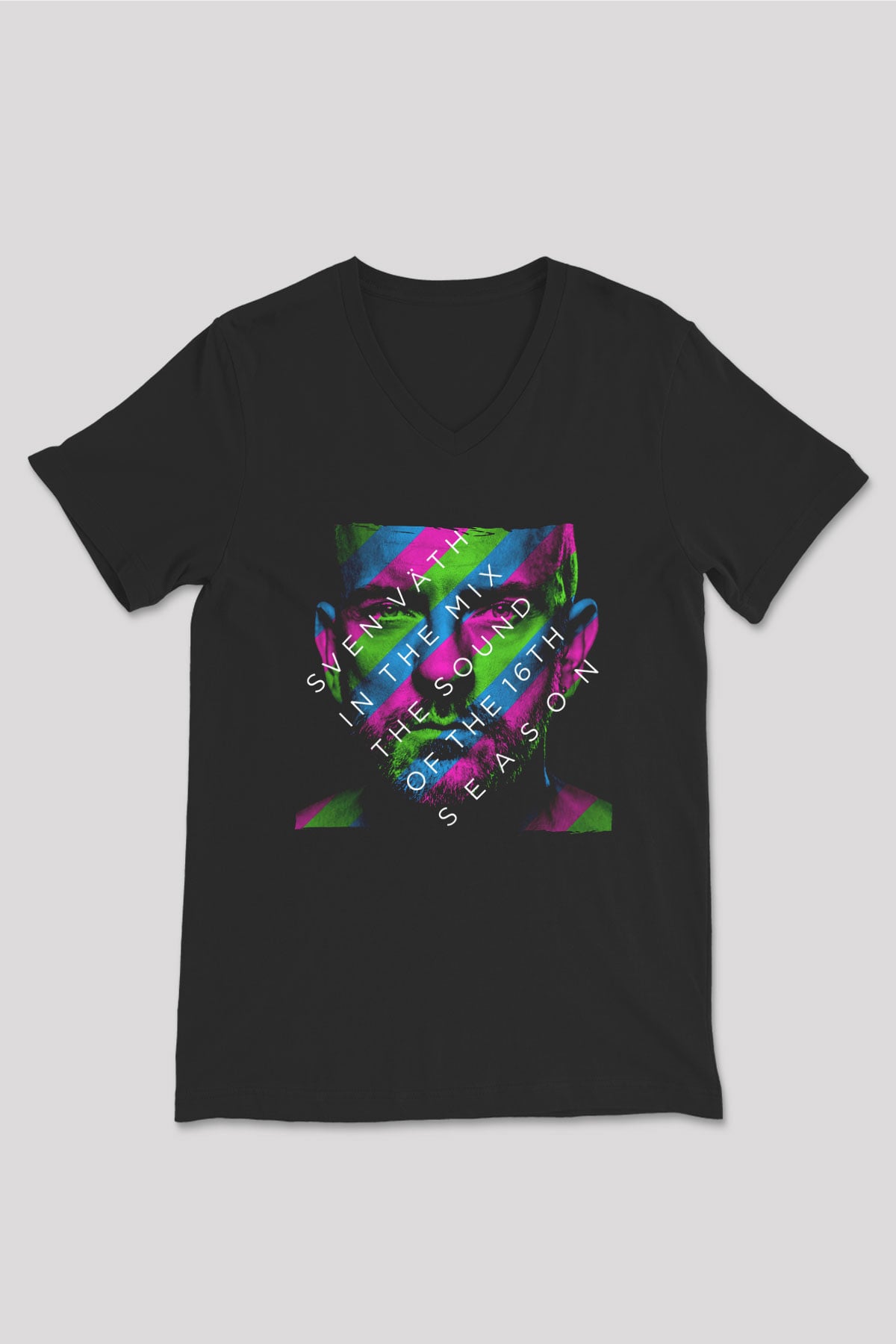 Sven Vath Siyah Unisex V Yaka Tişört