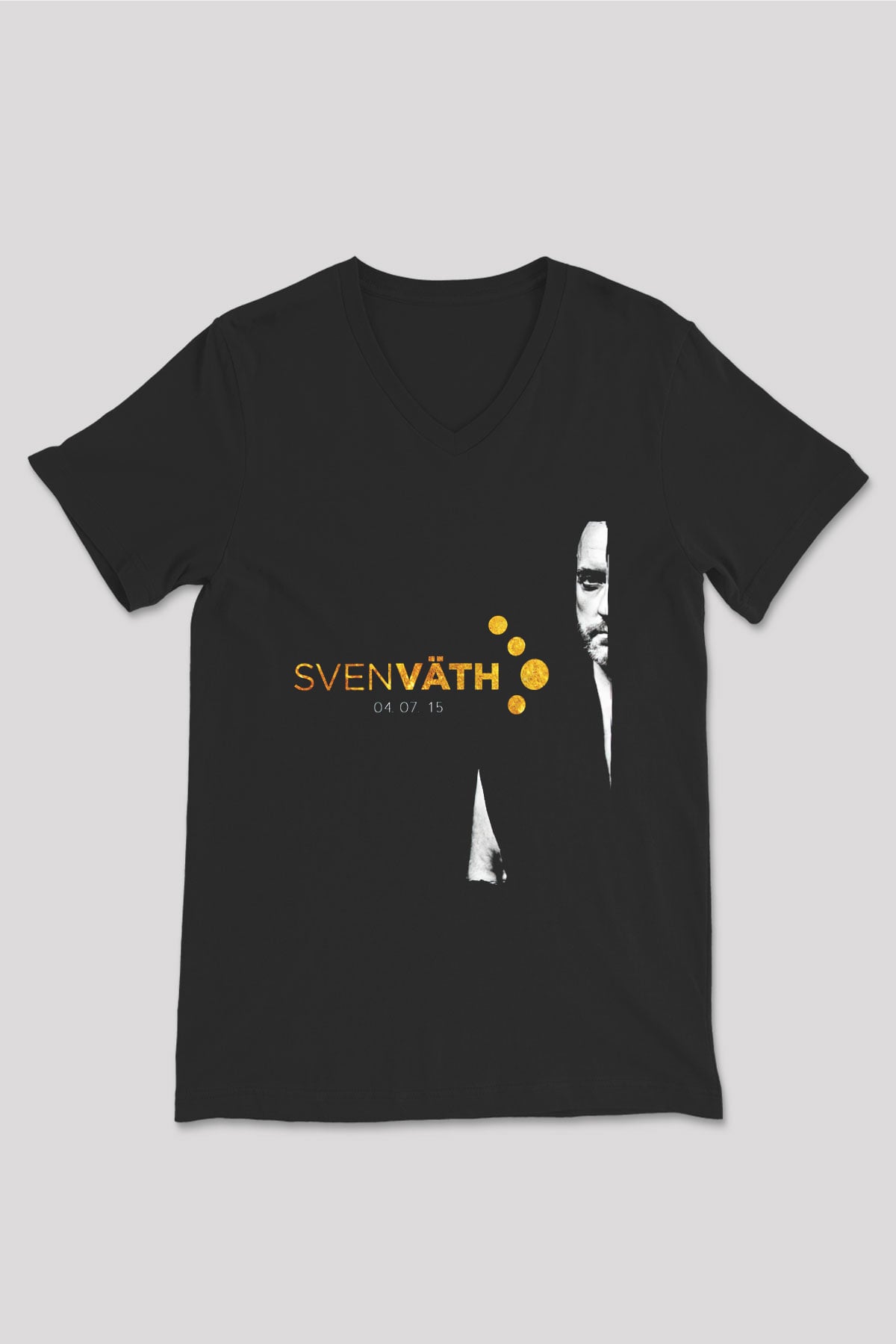 Sven Vath Siyah Unisex V Yaka Tişört