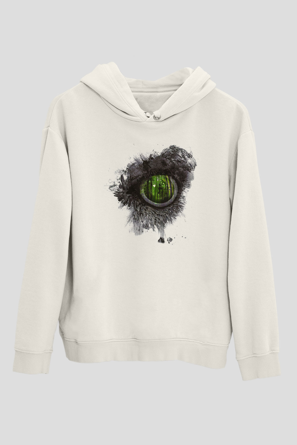 Swallow The Sun Baskılı Beyaz Unisex Kapüşonlu Sweatshirt